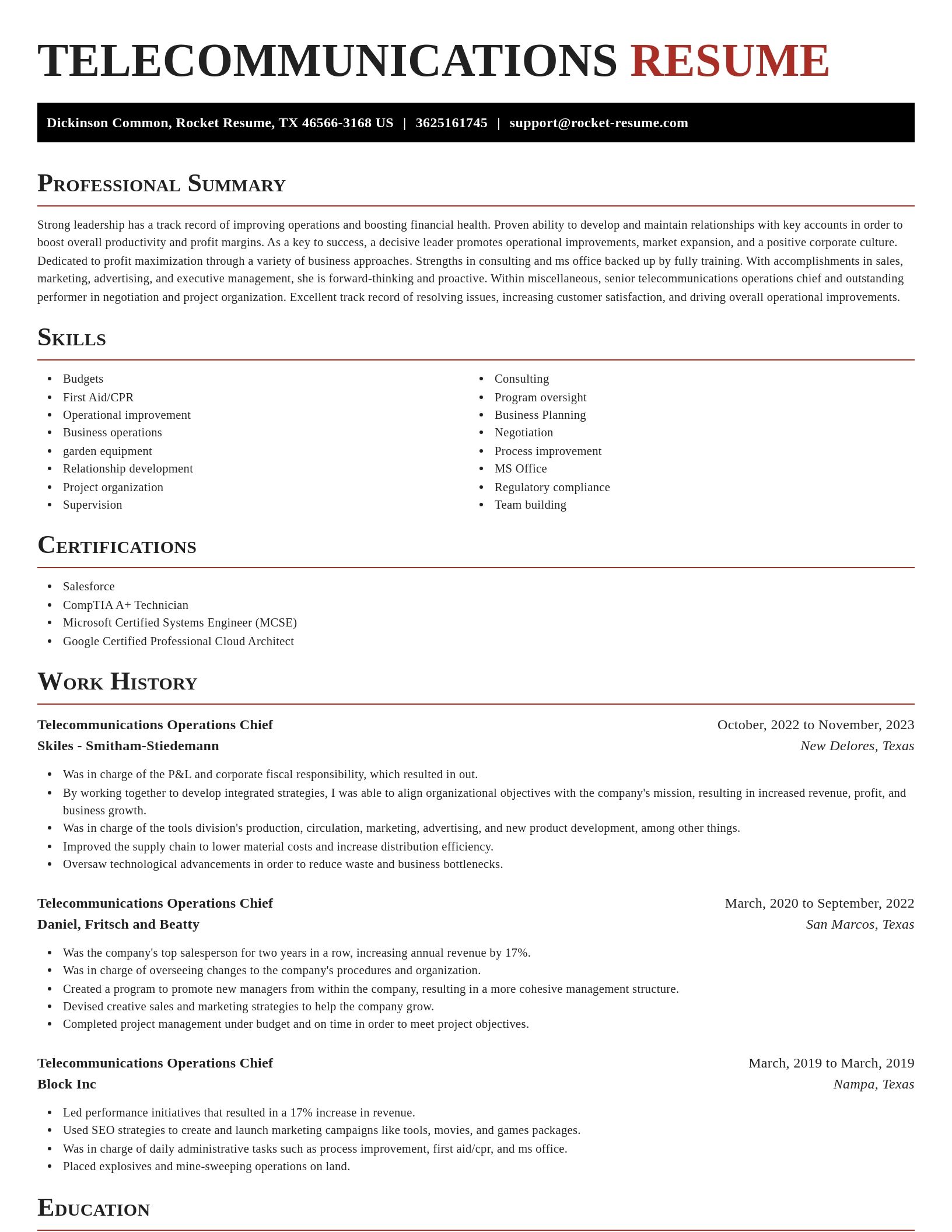 Exquisite resume template