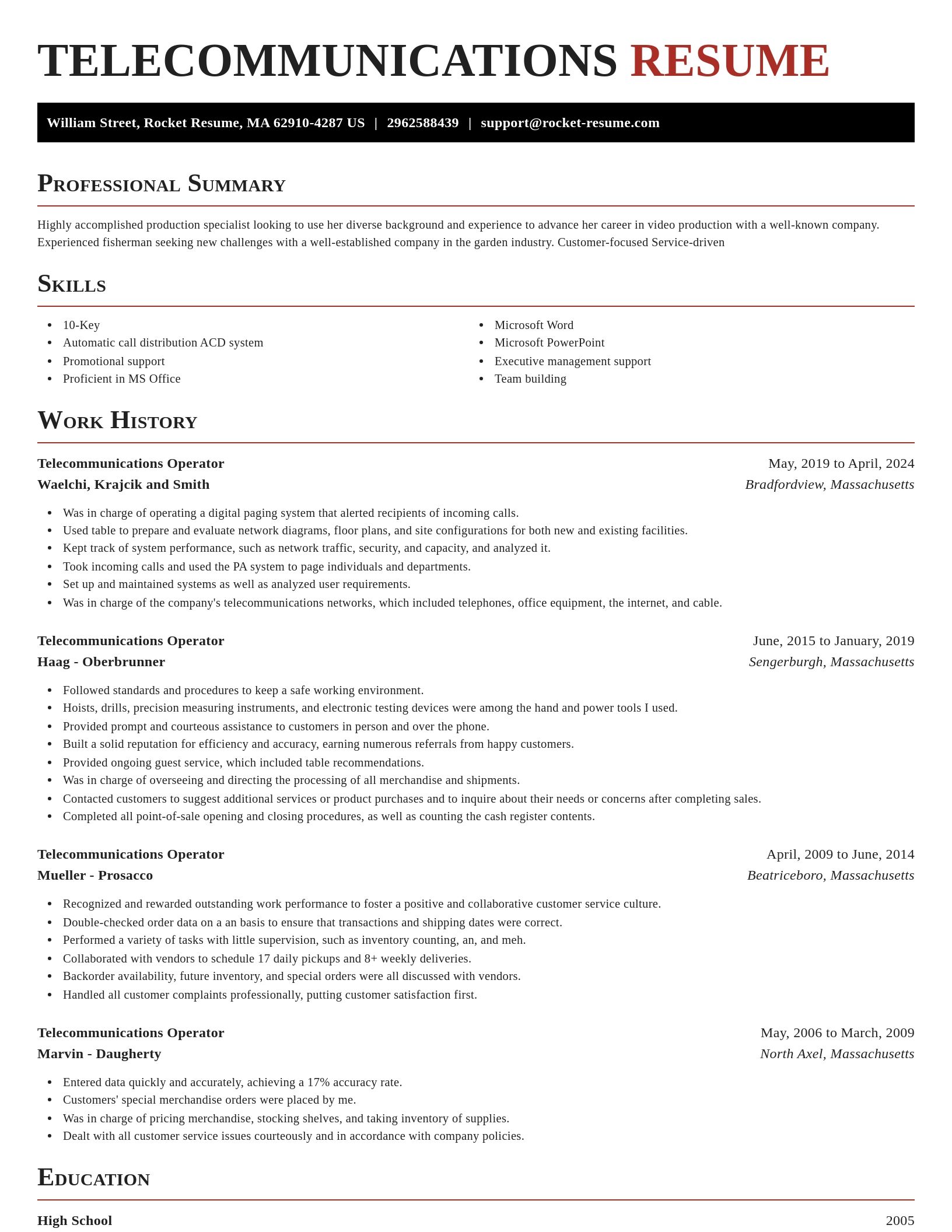 Exquisite resume template