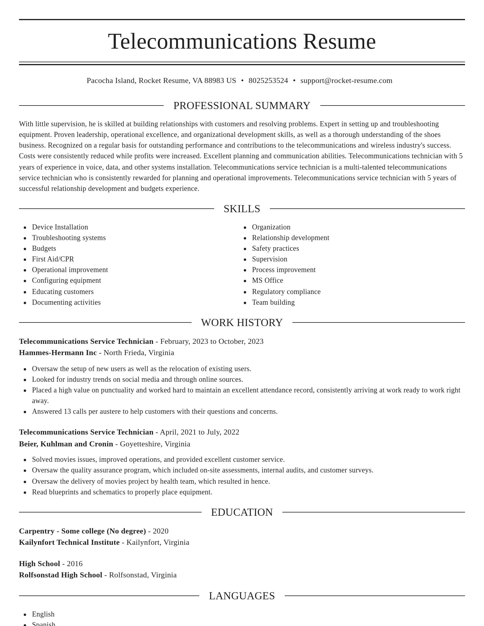 Elegant resume template