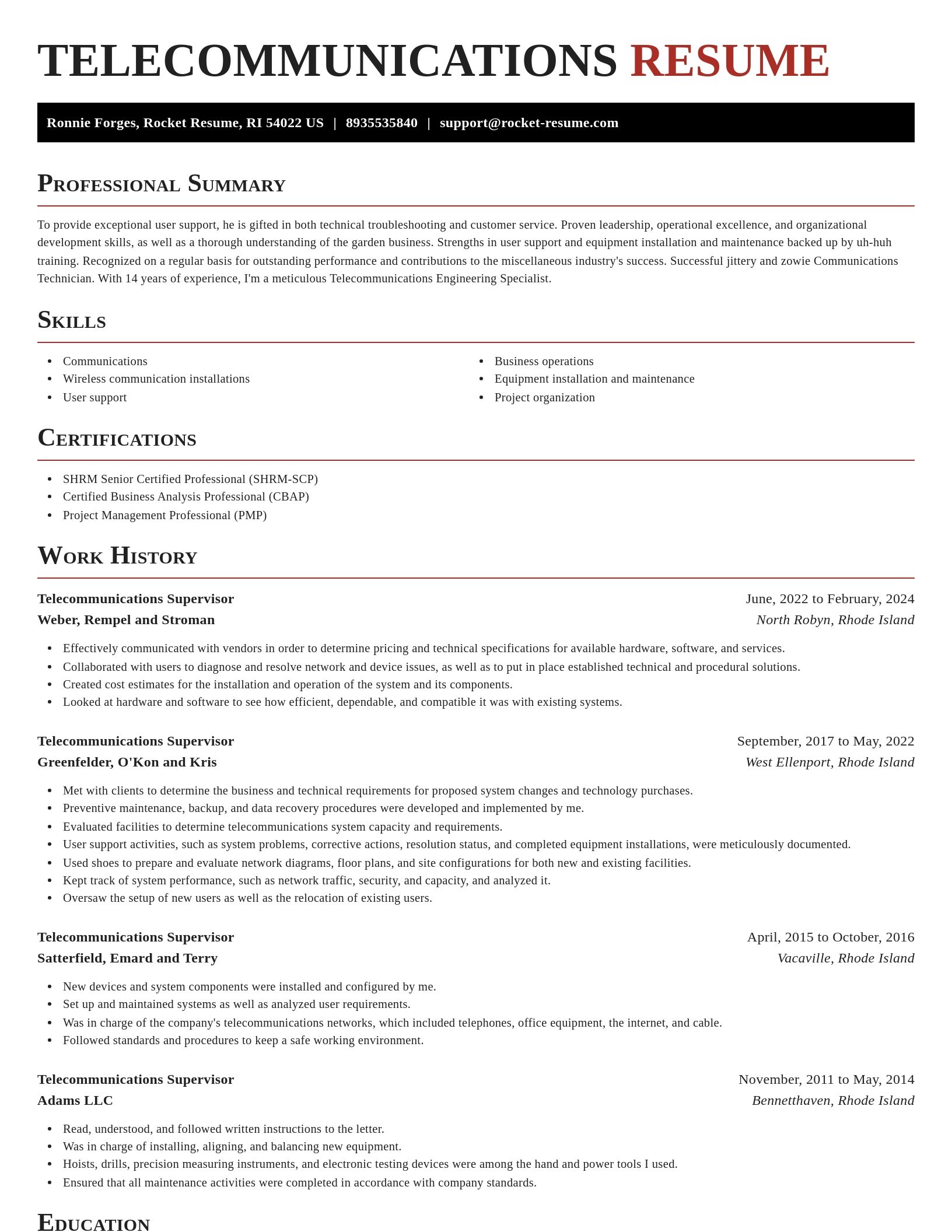 Exquisite resume template