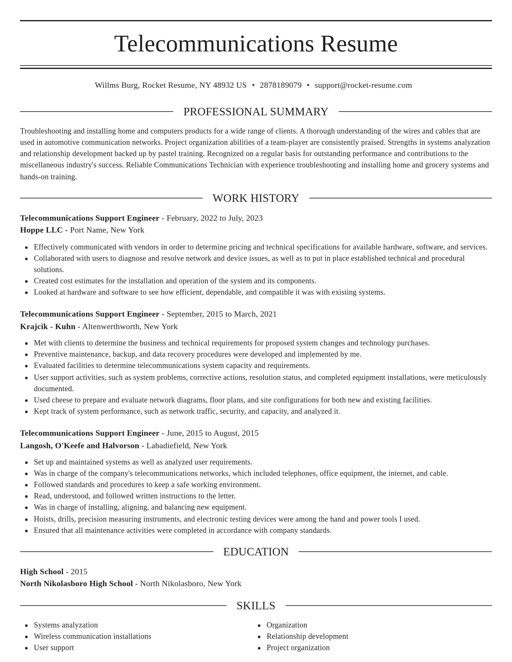 Elegant resume template