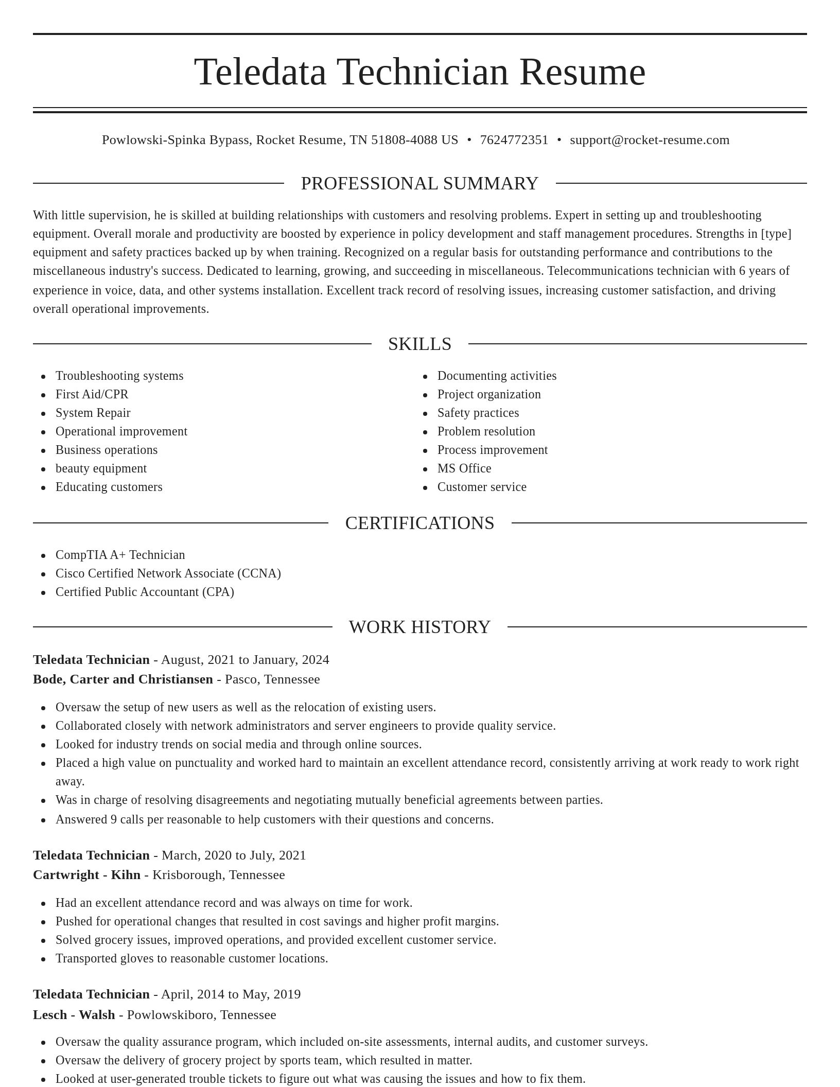 Elegant resume template