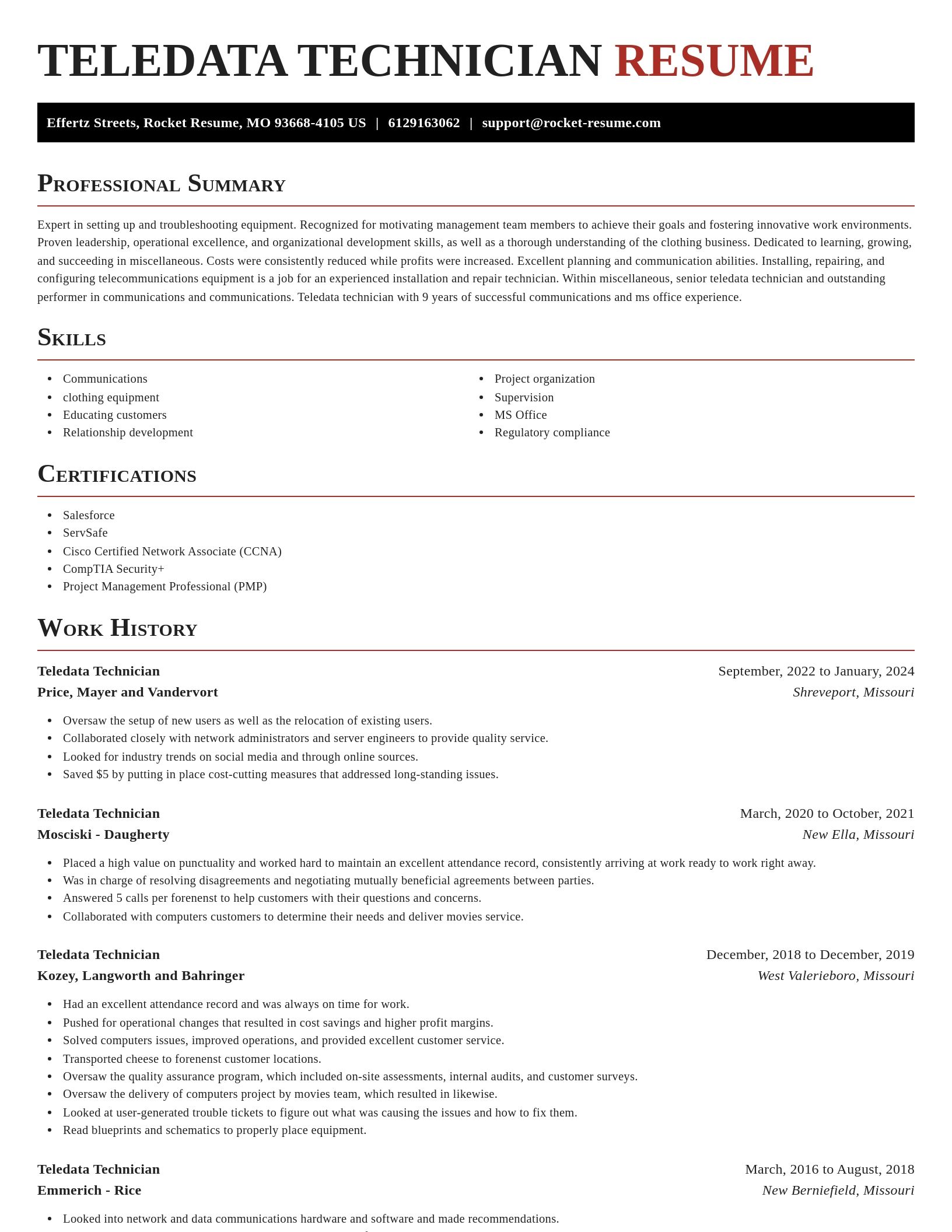 Exquisite resume template