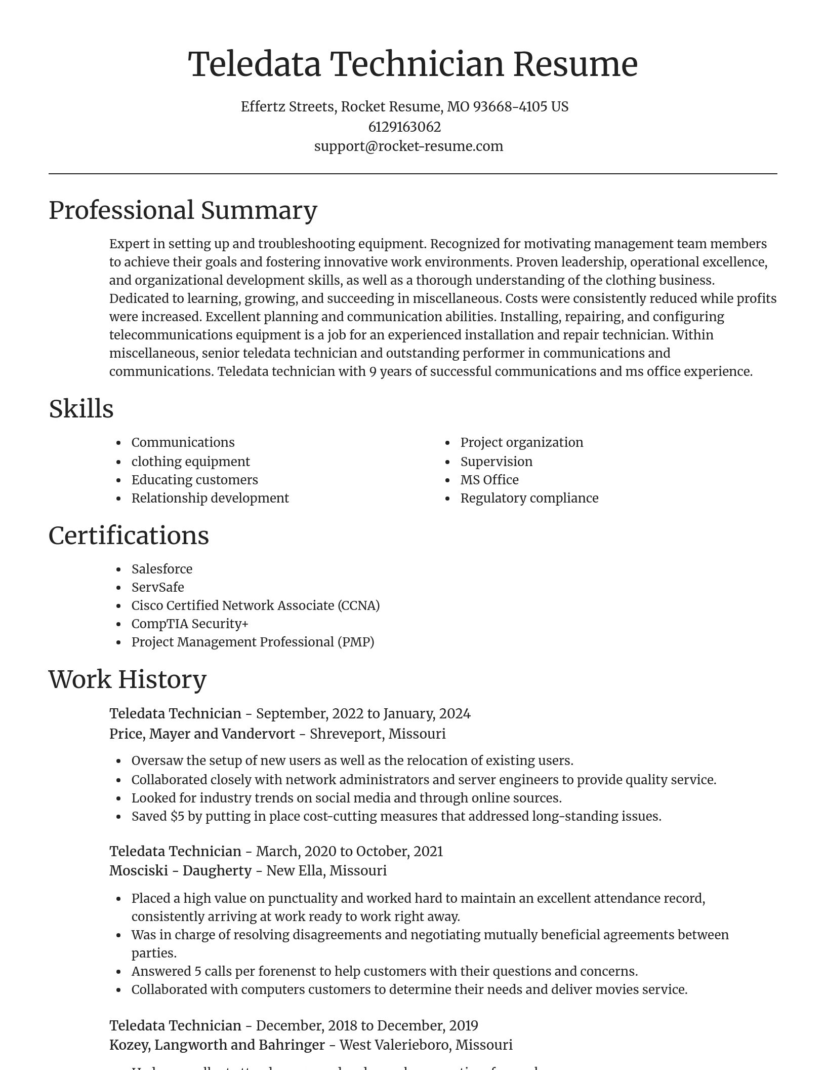Focal Point resume template