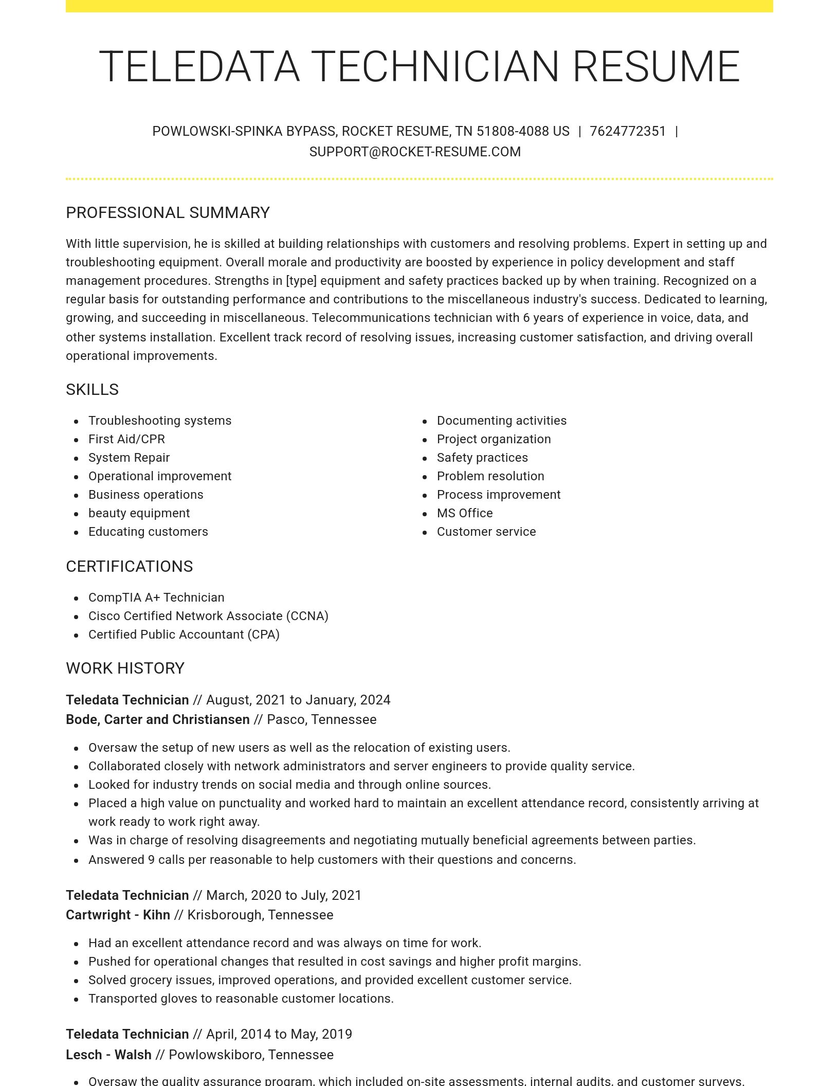 Grand resume template
