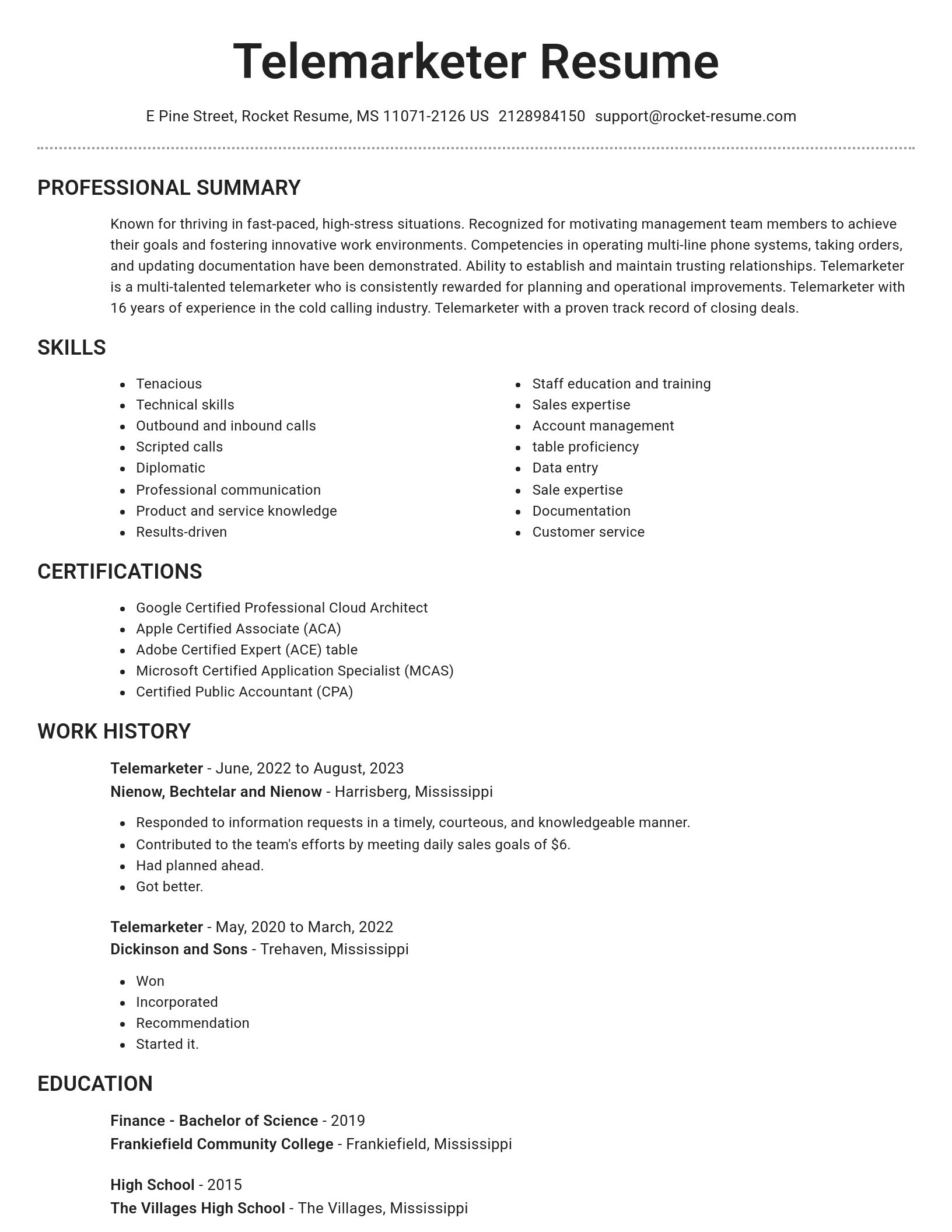Brilliant resume template