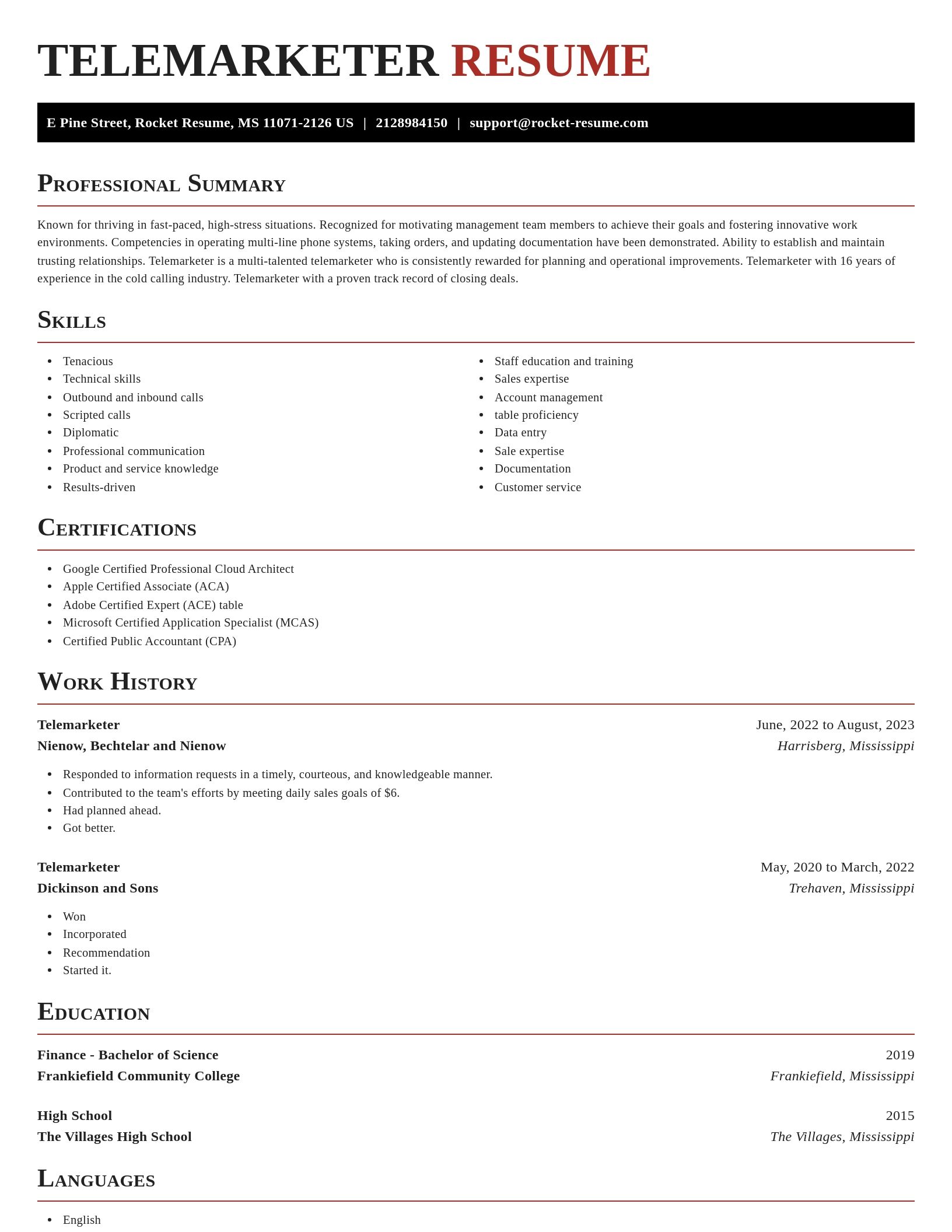 Exquisite resume template