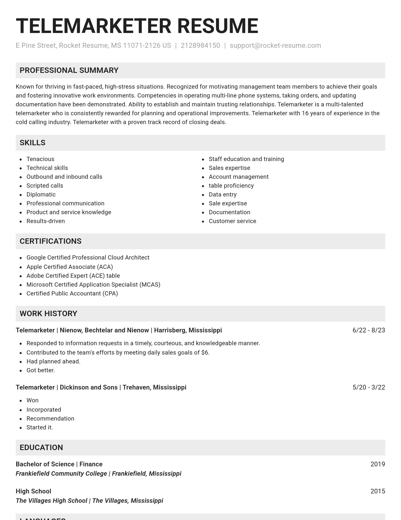 Genius resume template