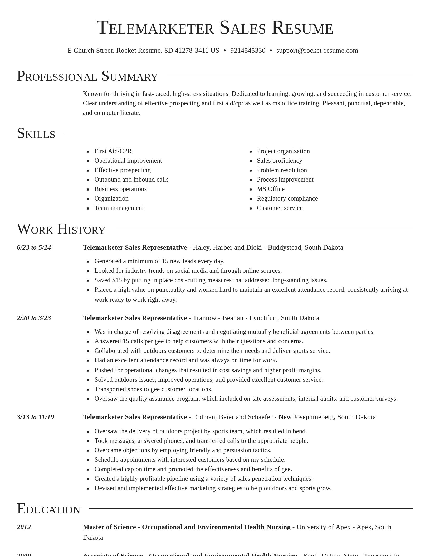 Director resume template
