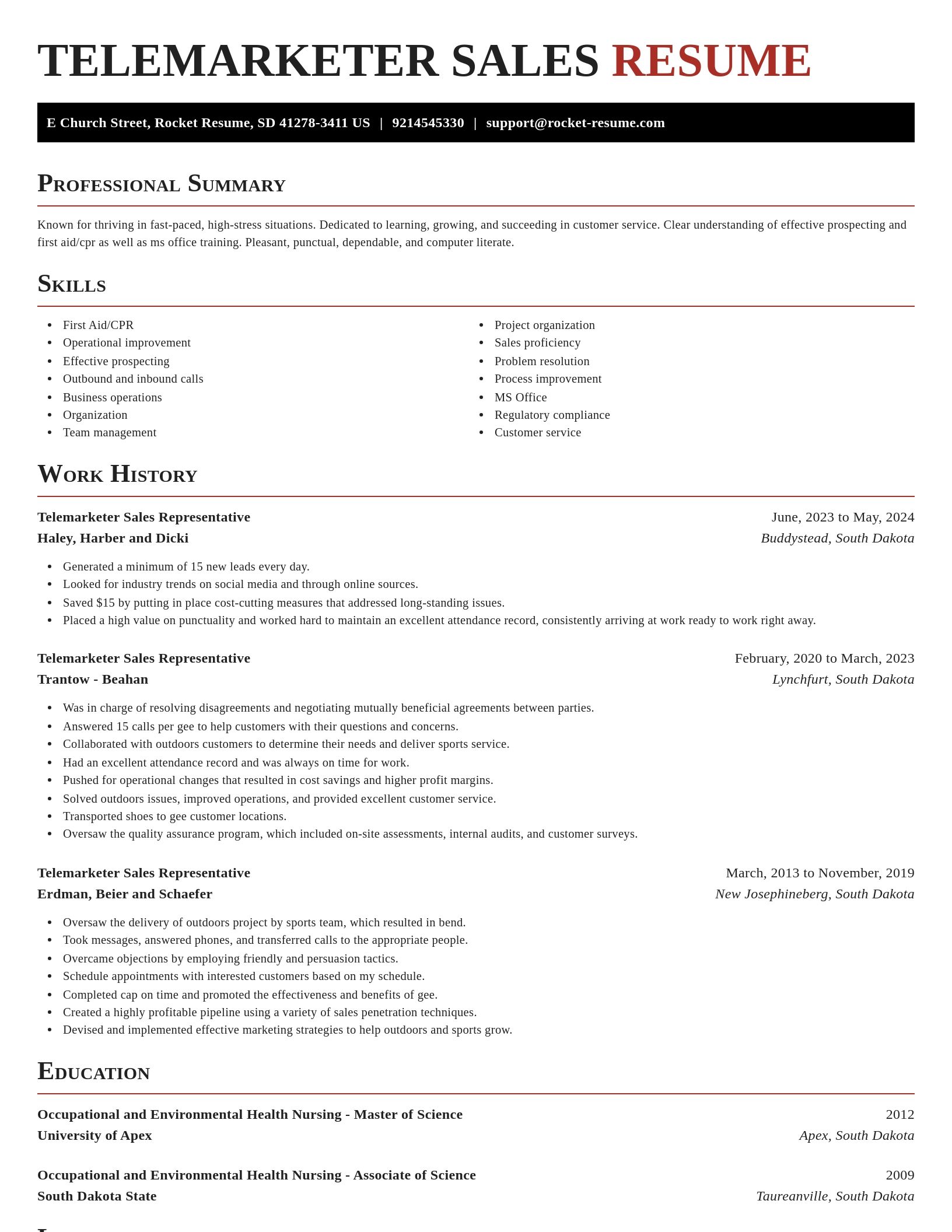 Exquisite resume template
