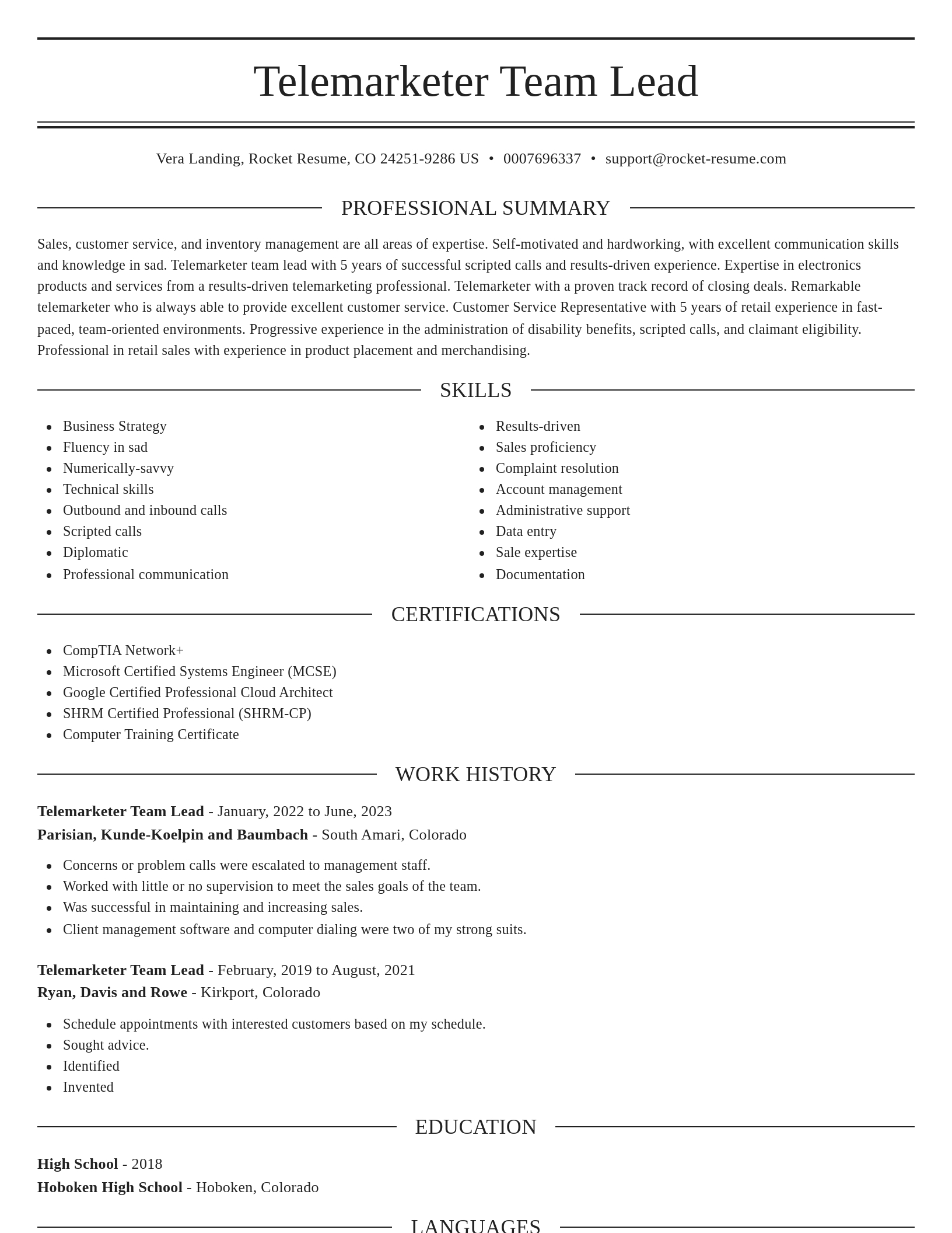 Elegant resume template