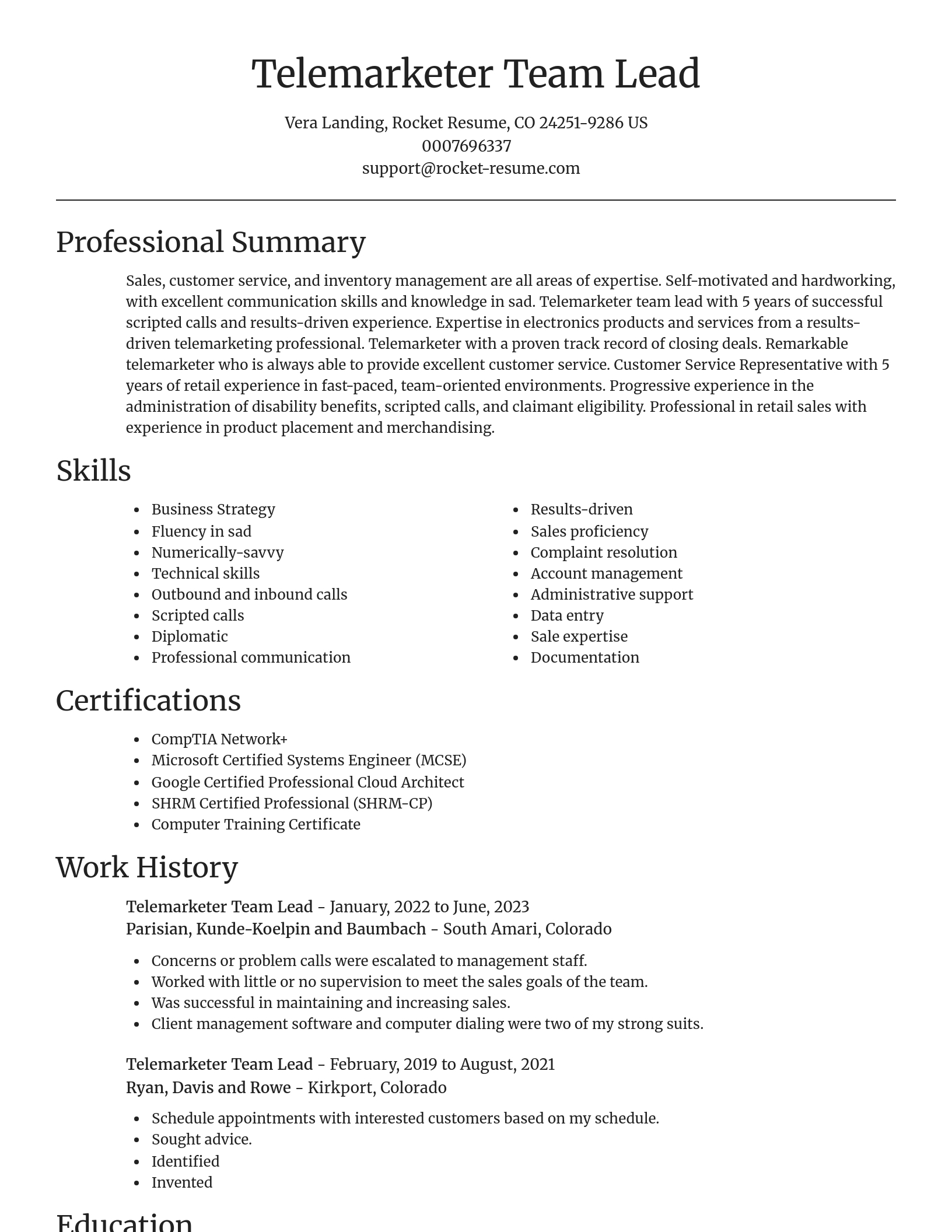 Focal Point resume template