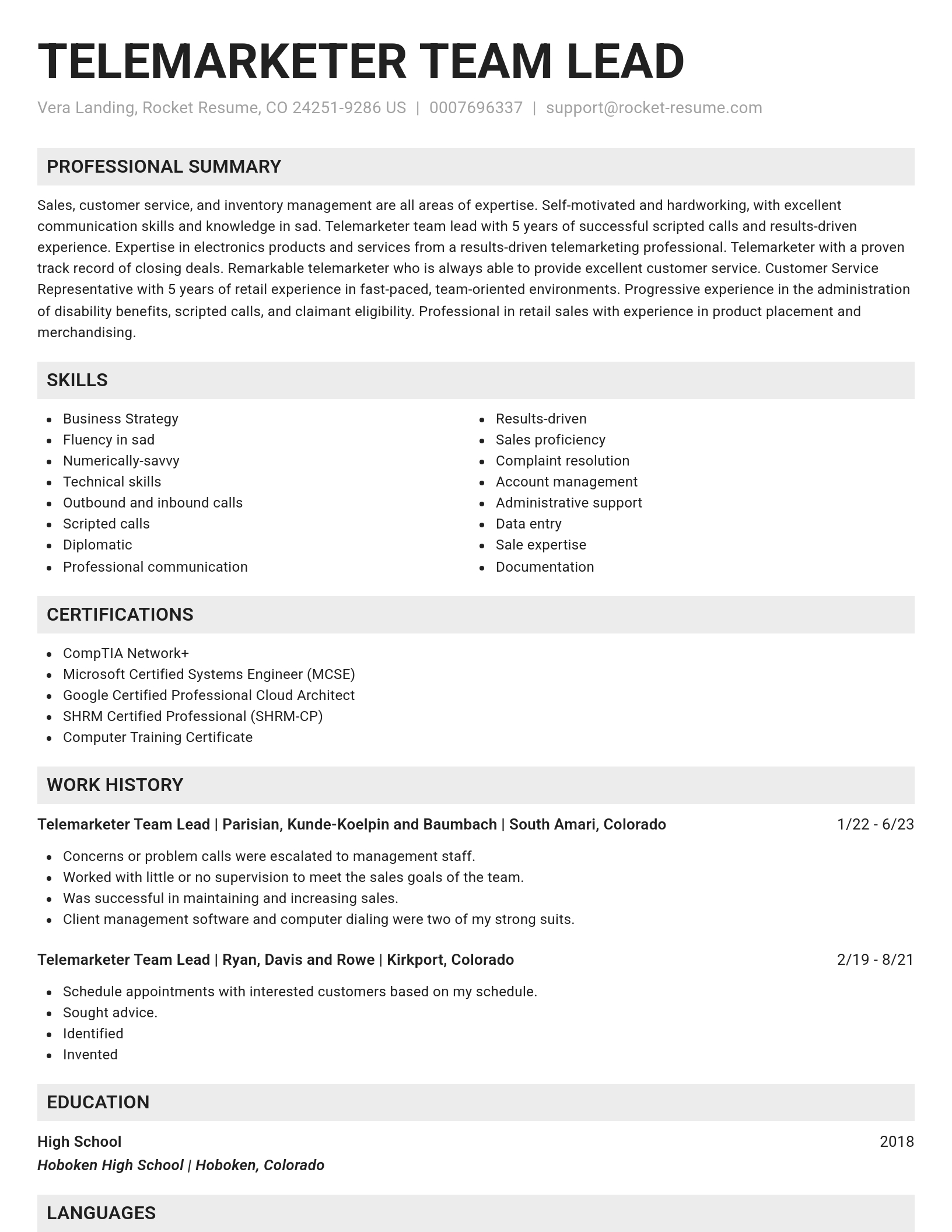 Genius resume template