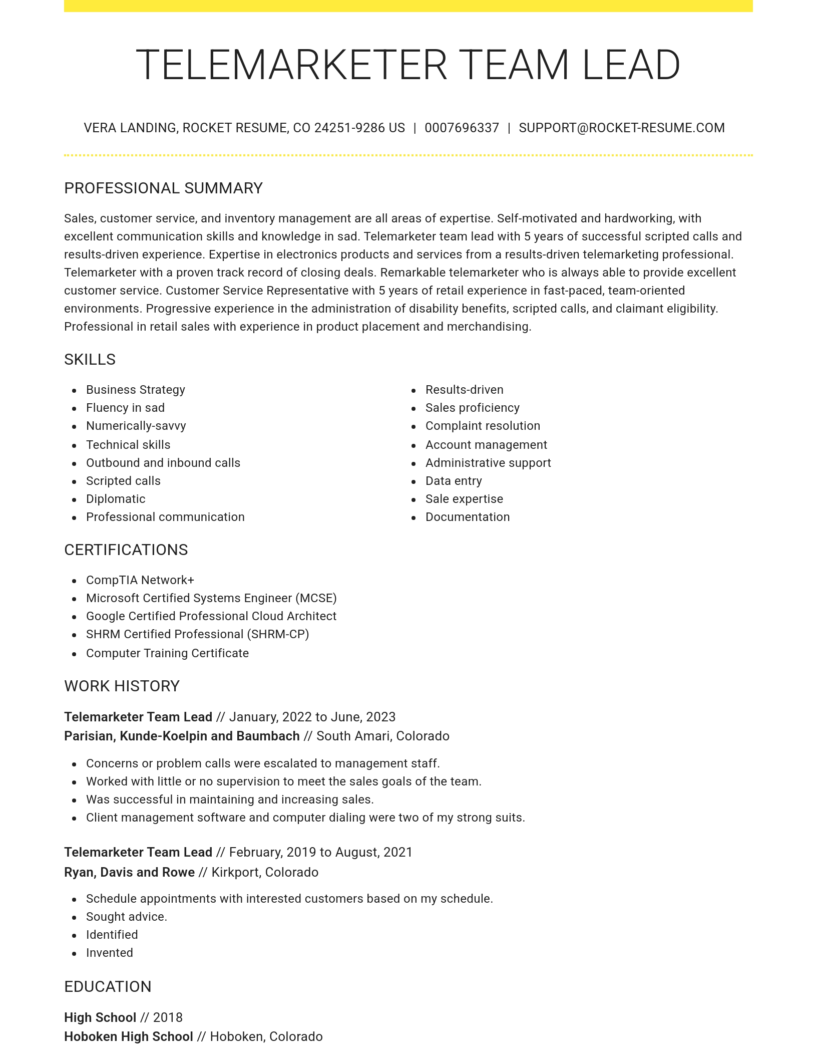 Grand resume template