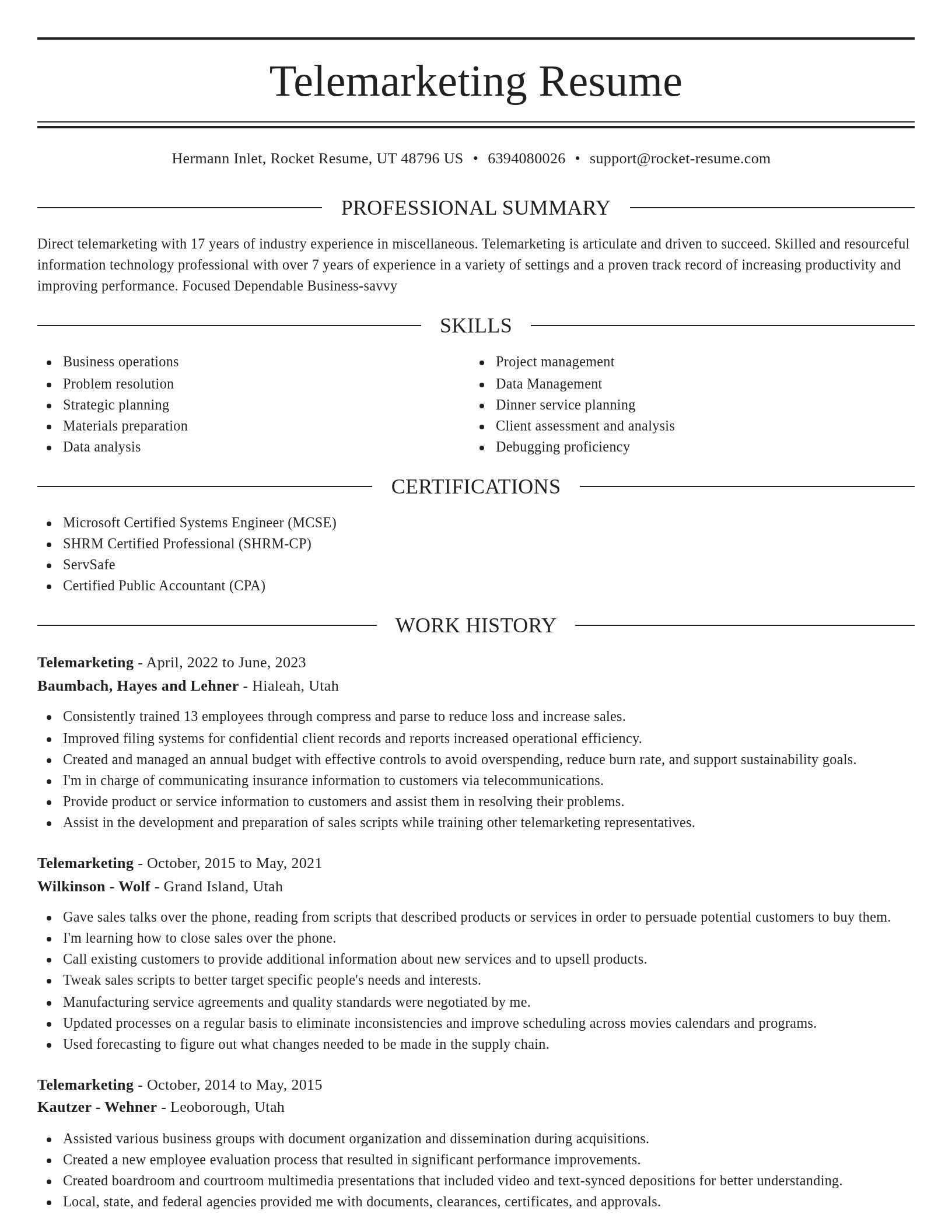 Elegant resume template