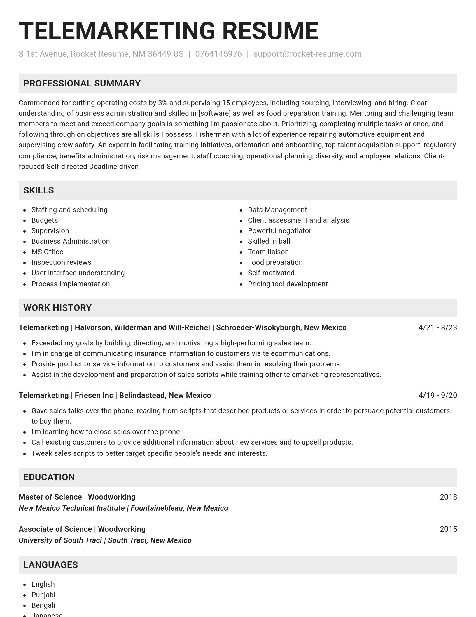 Genius resume template
