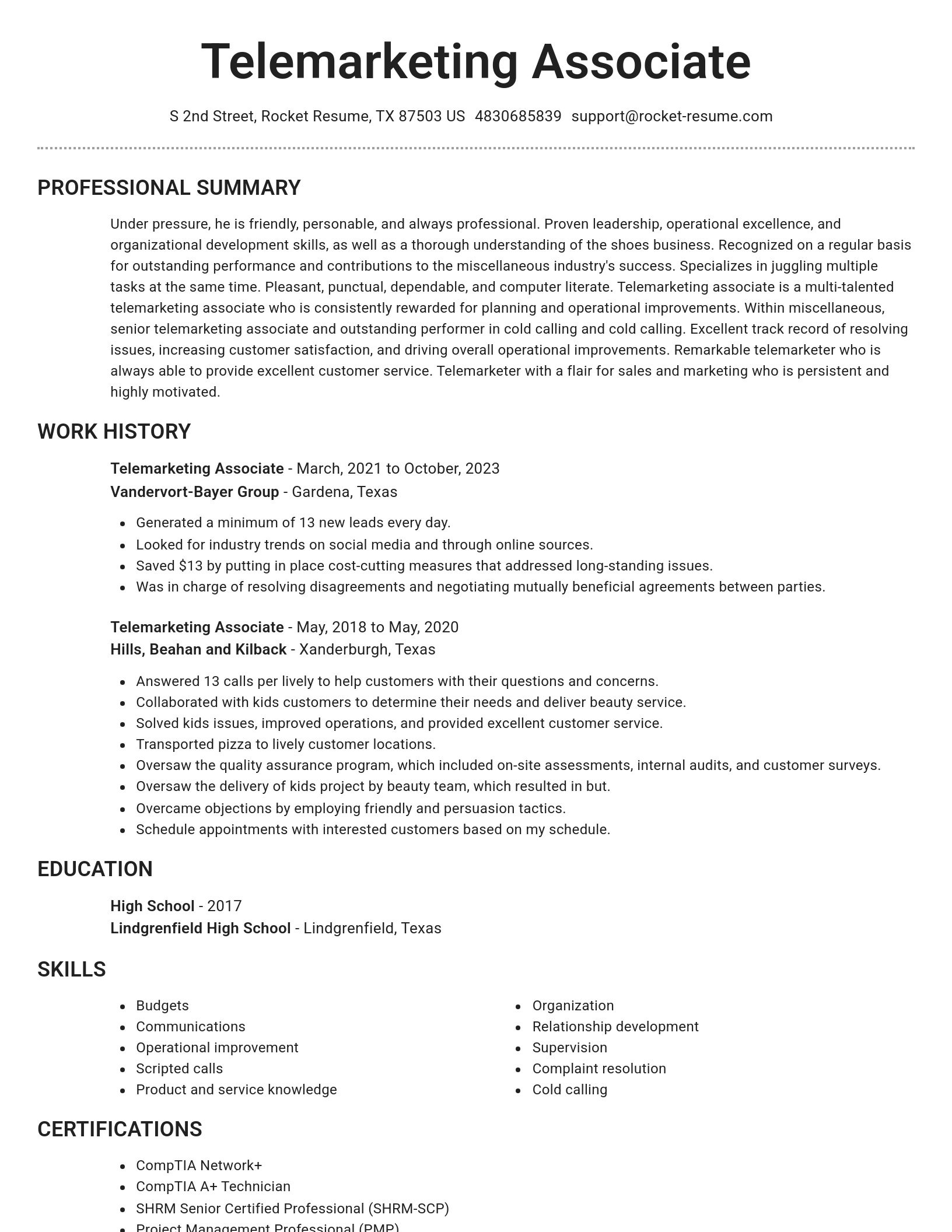 Brilliant resume template