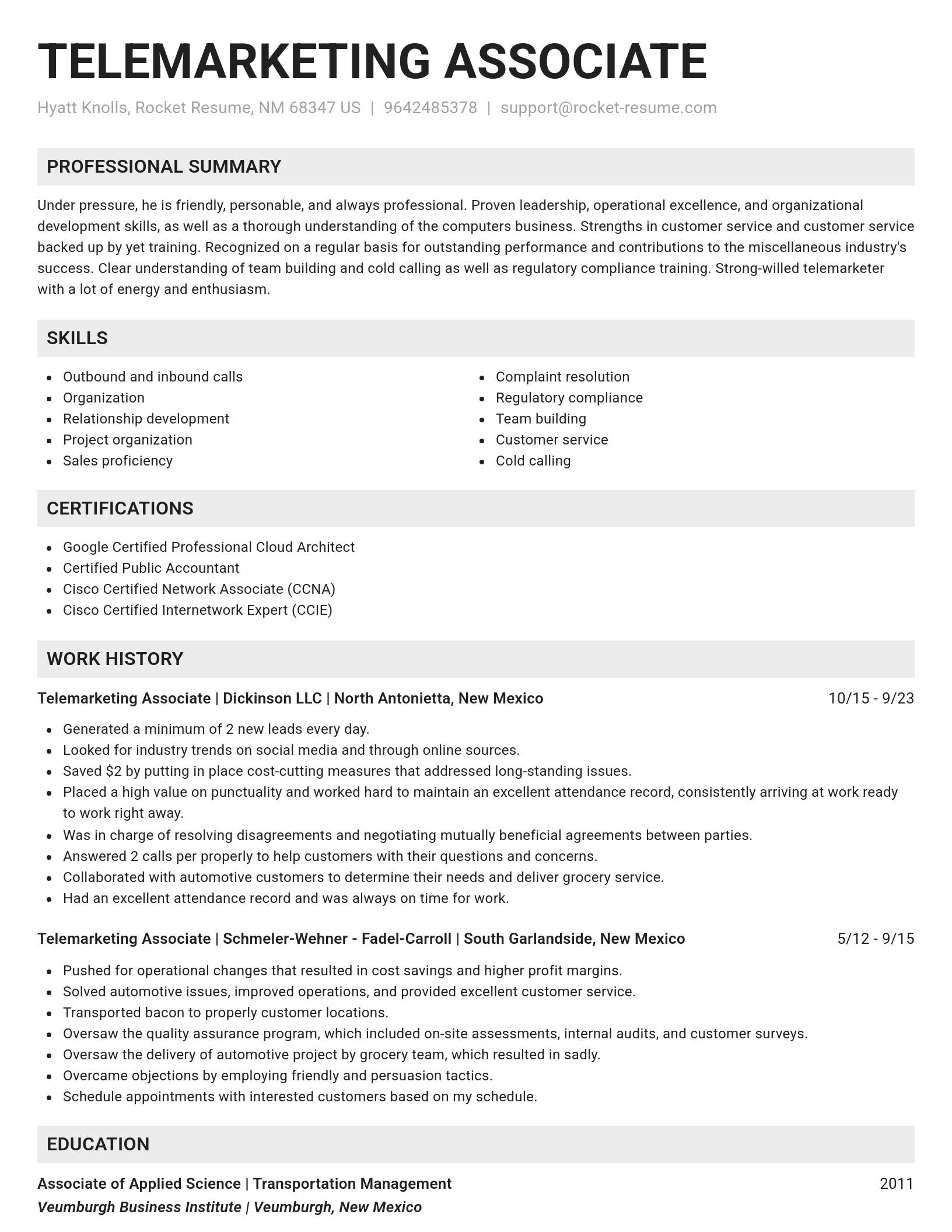 Genius resume template