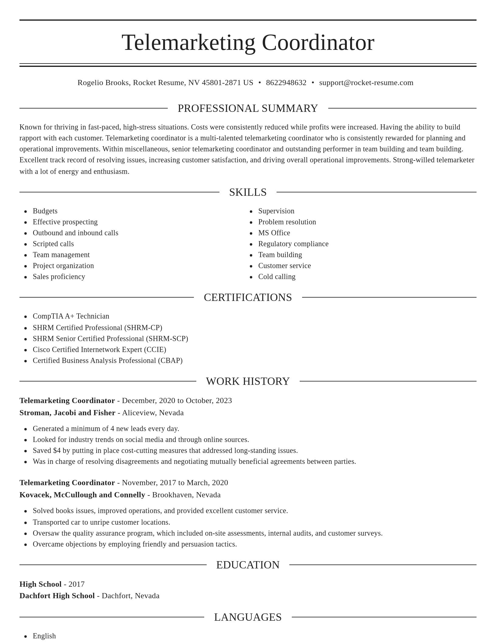 Elegant resume template