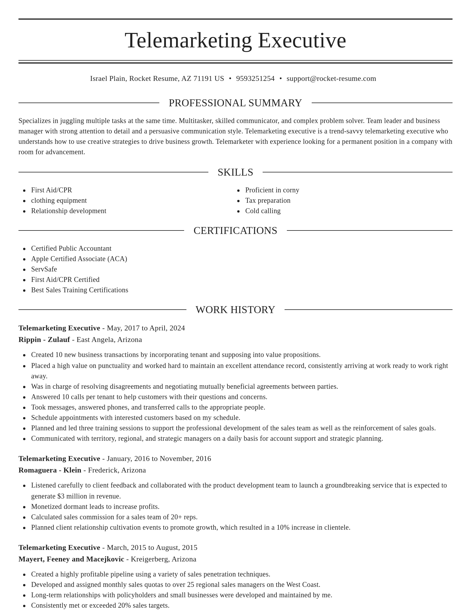 Elegant resume template