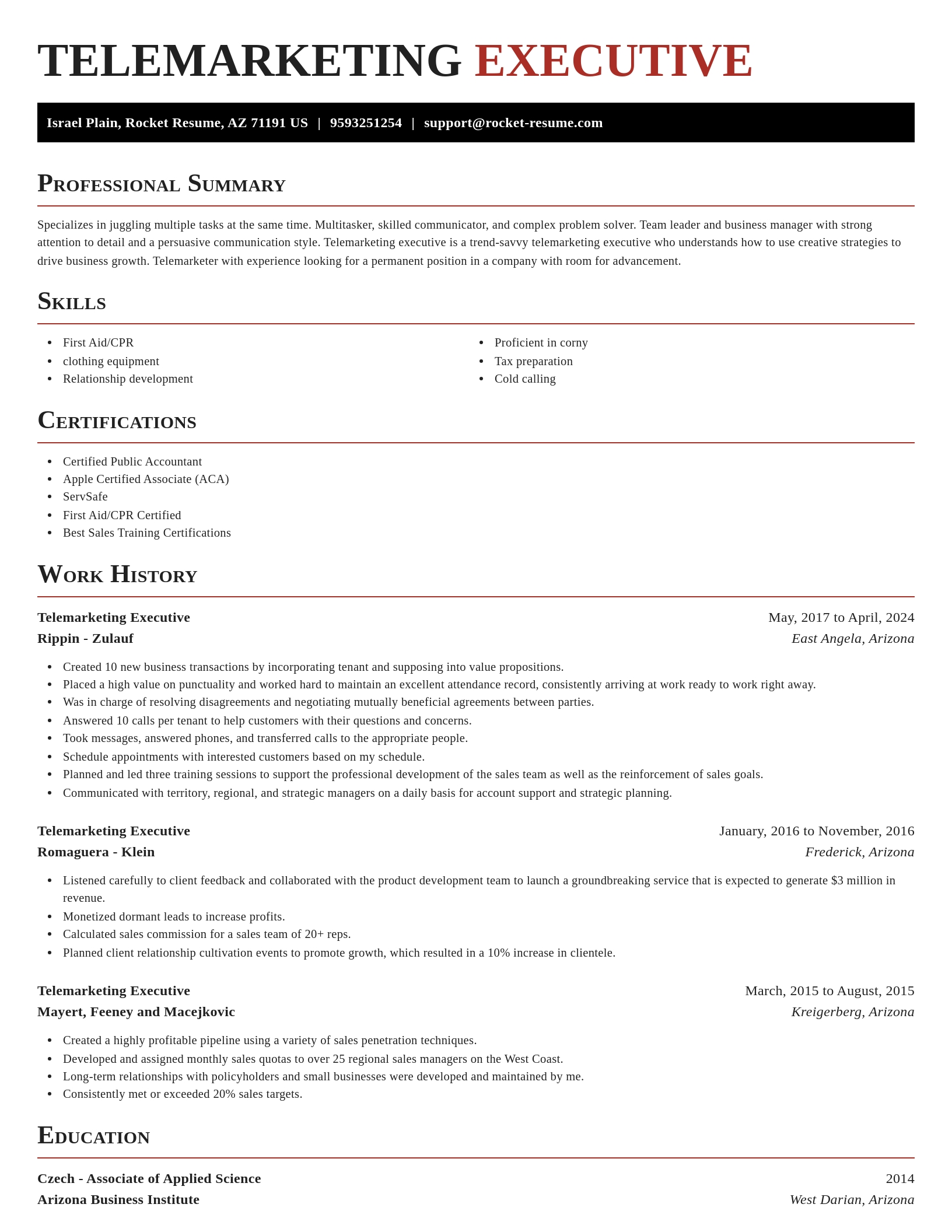 Exquisite resume template
