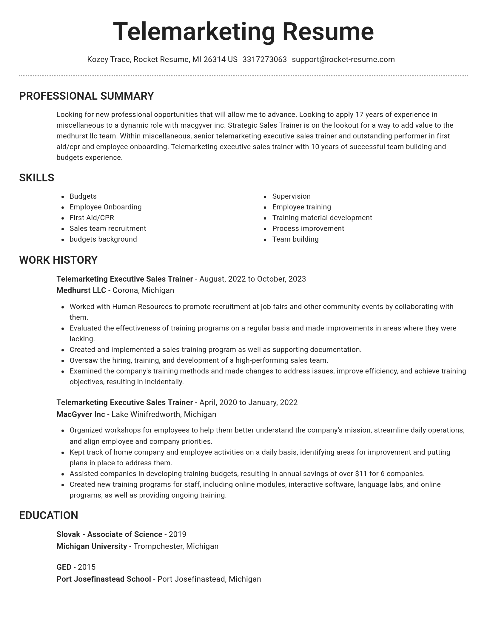 Brilliant resume template