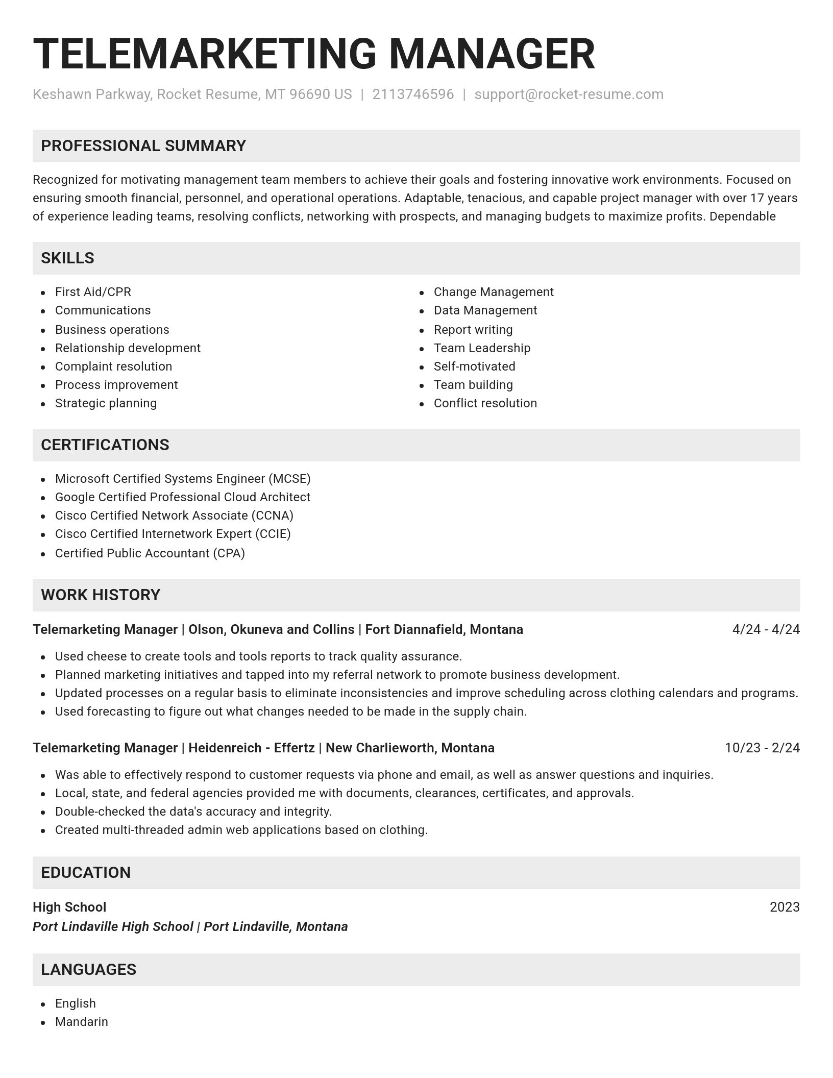 Genius resume template