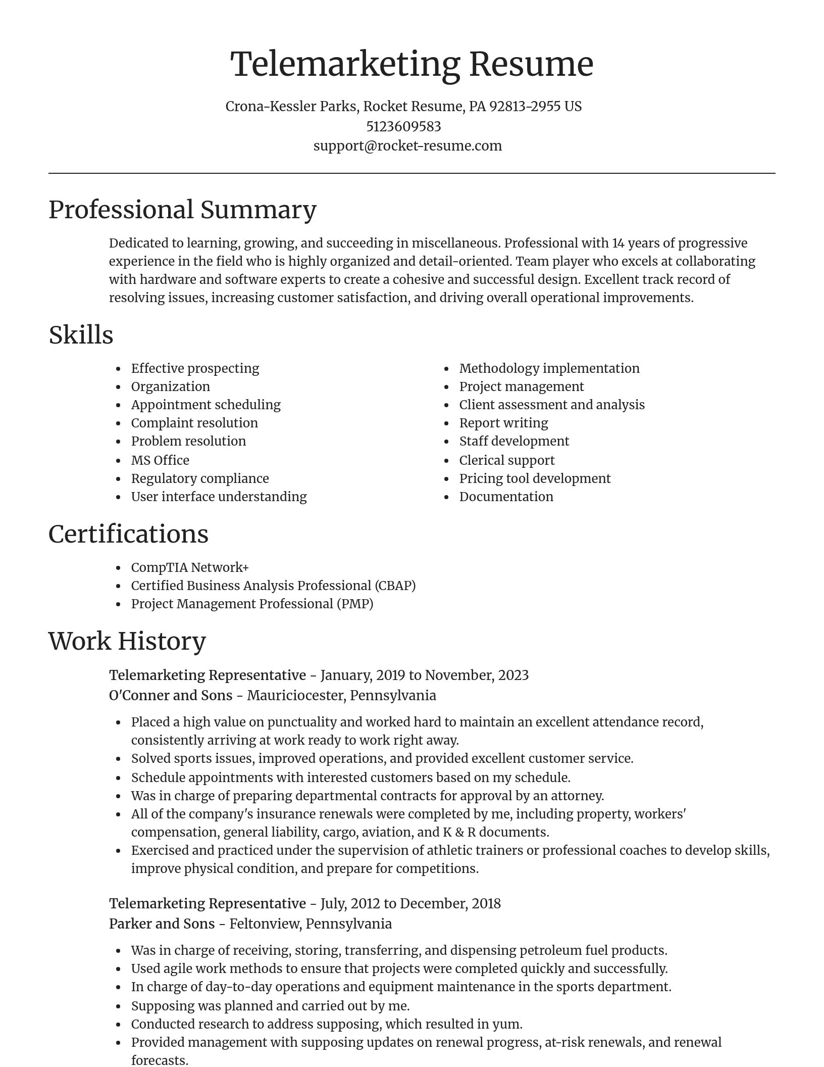 Focal Point resume template