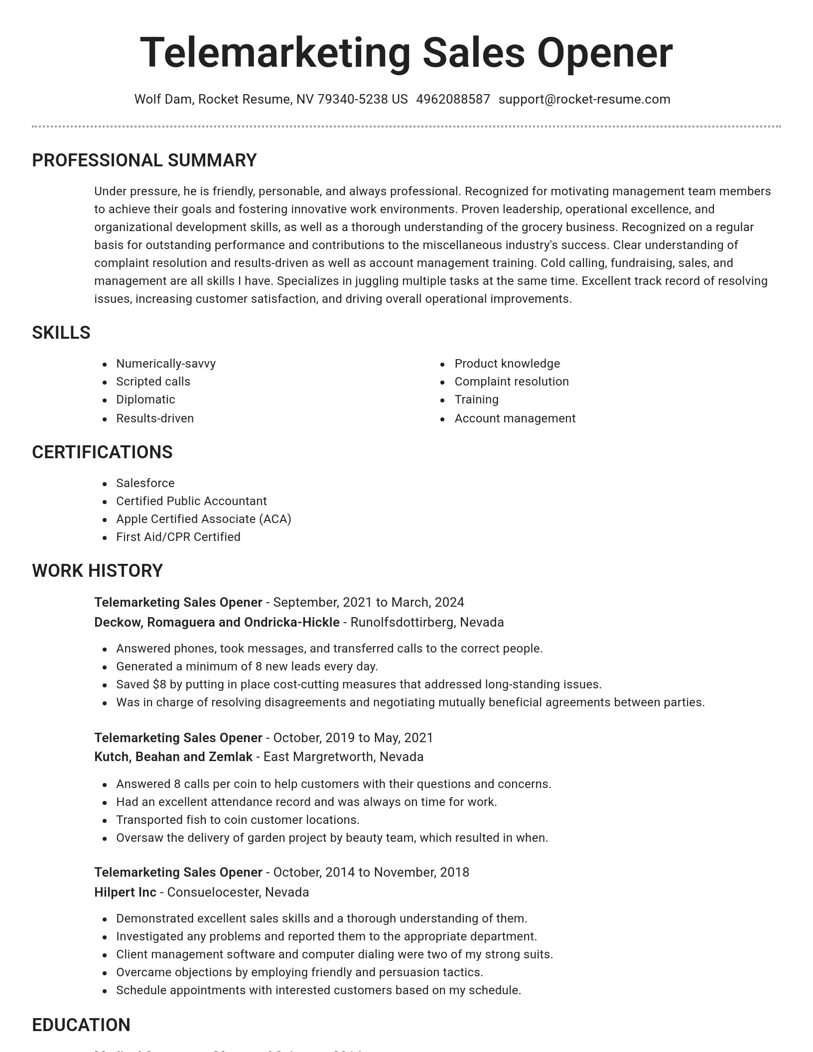 Brilliant resume template