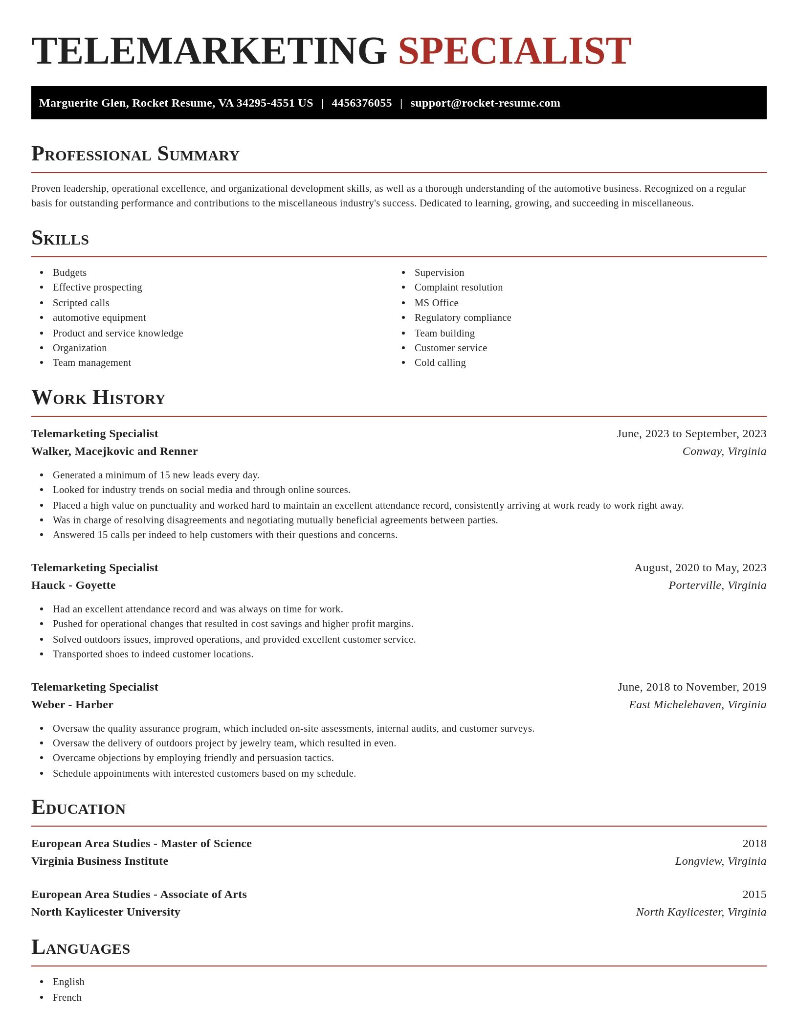 Exquisite resume template