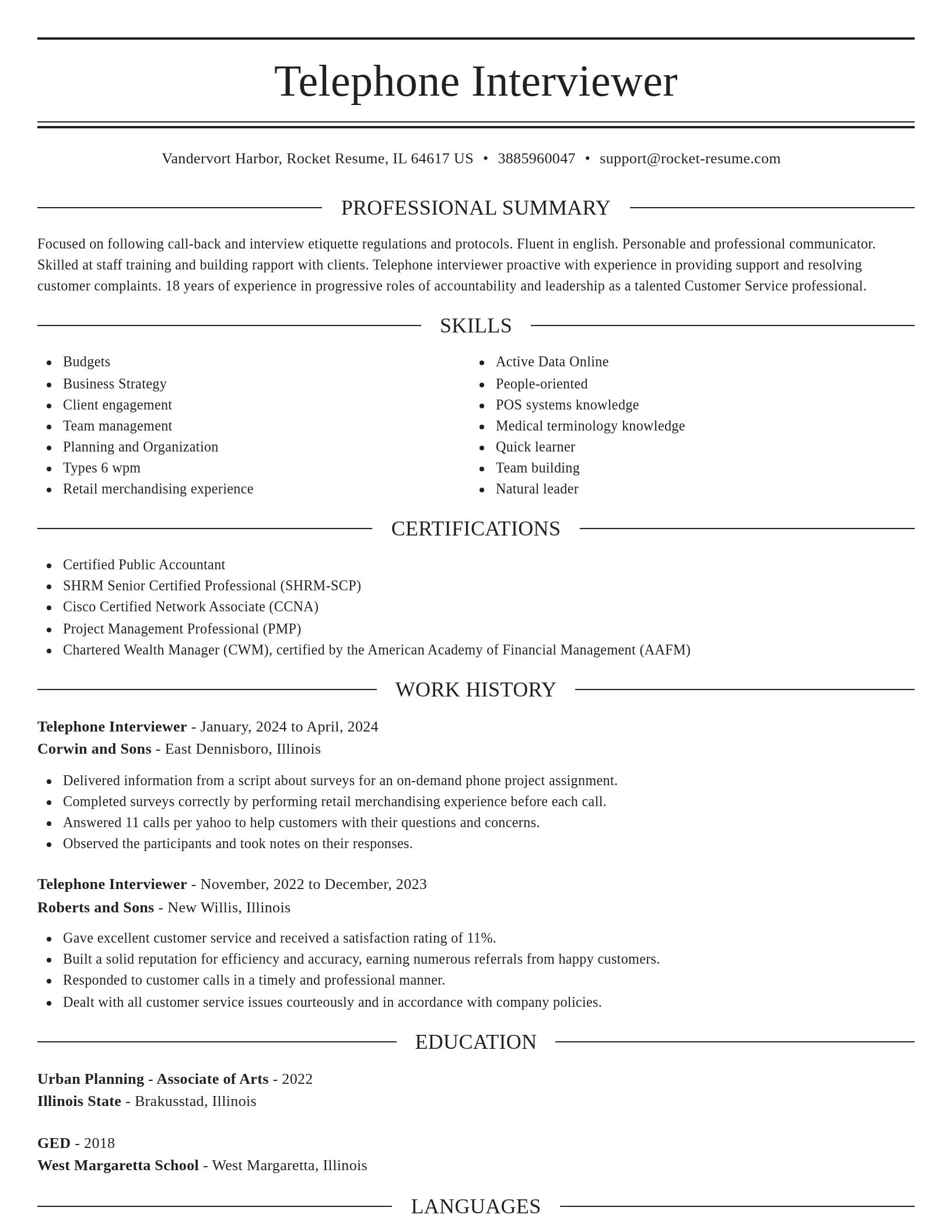 Elegant resume template