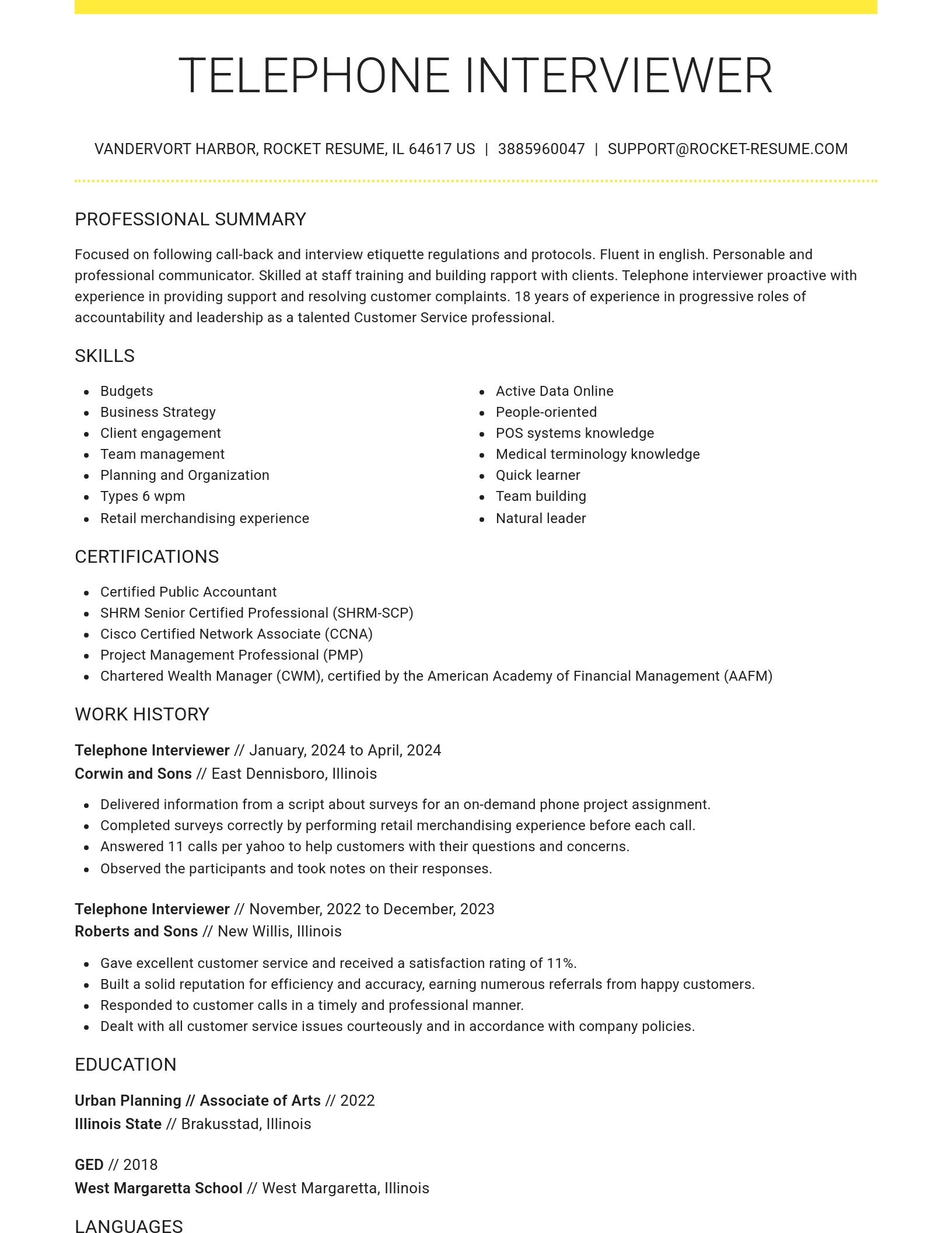 Grand resume template