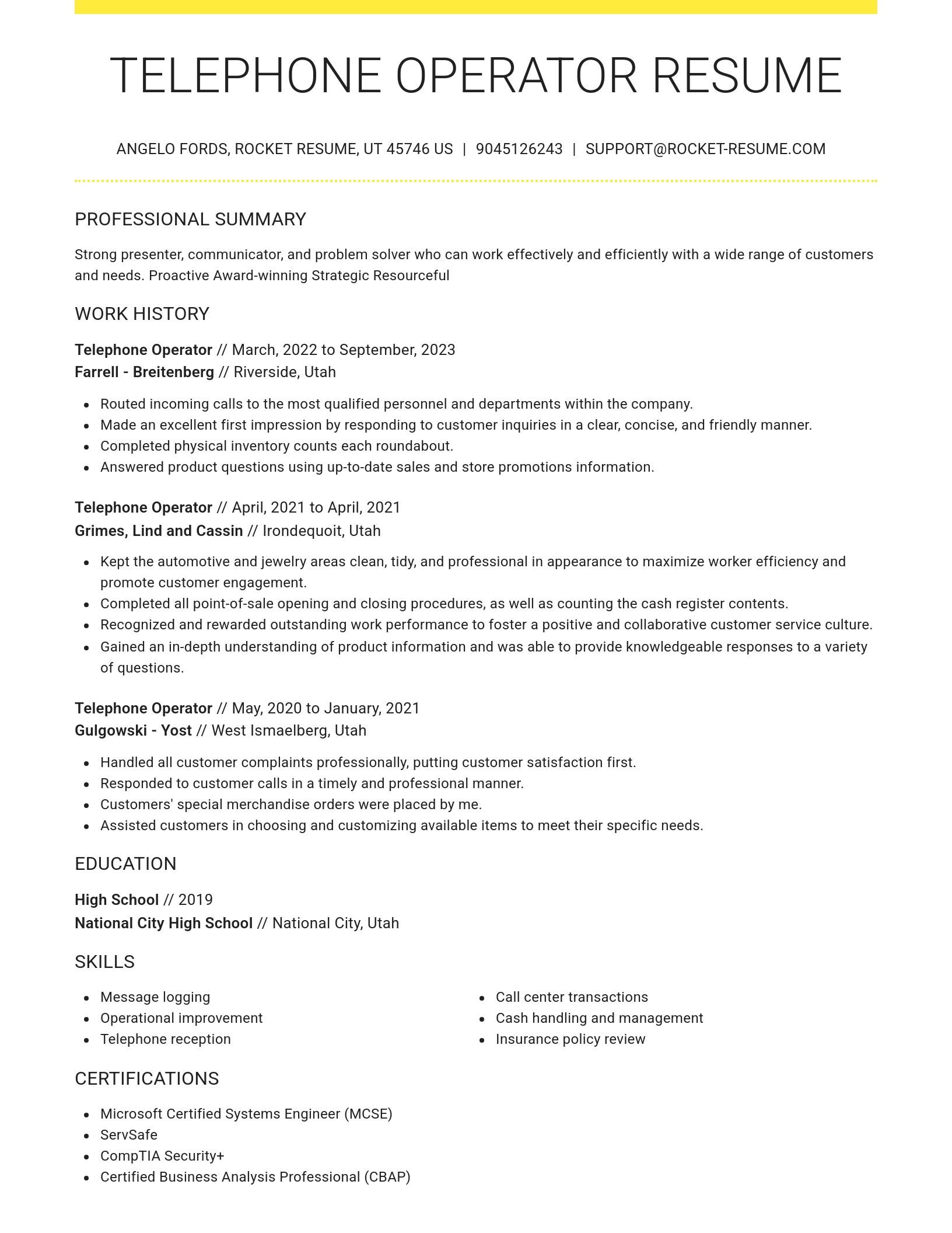 Grand resume template