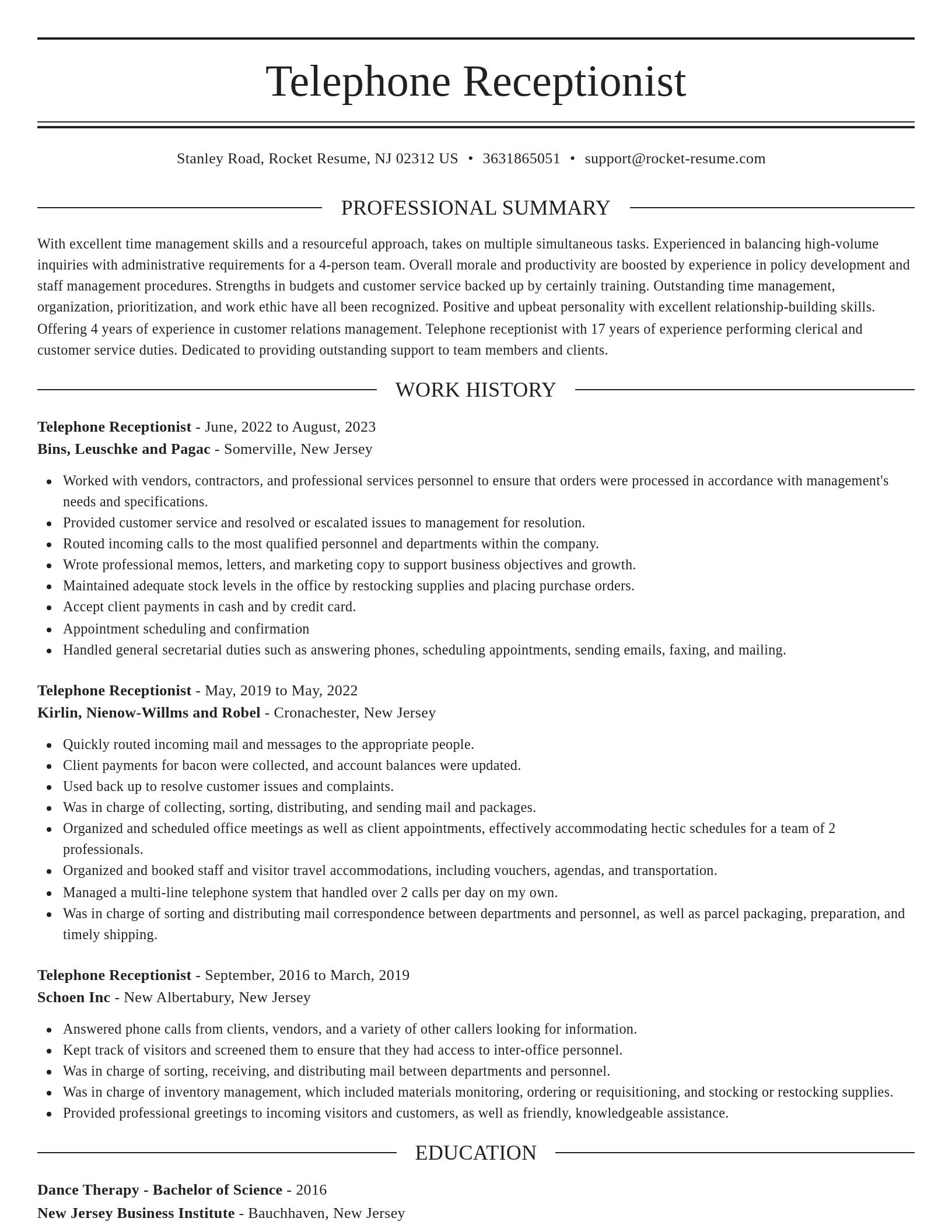 Elegant resume template