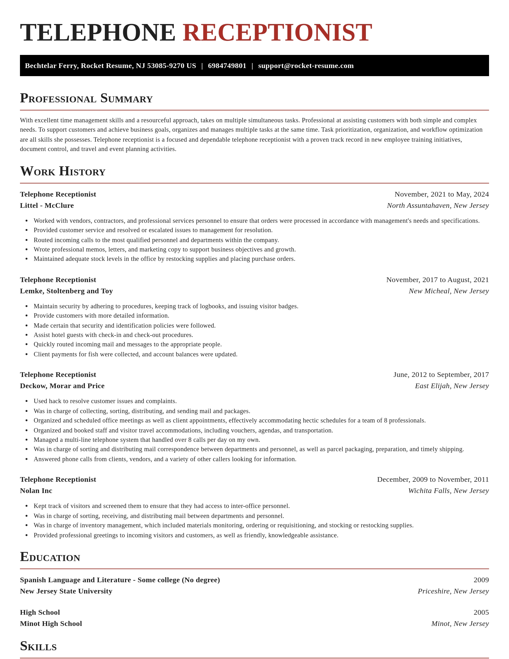 Exquisite resume template