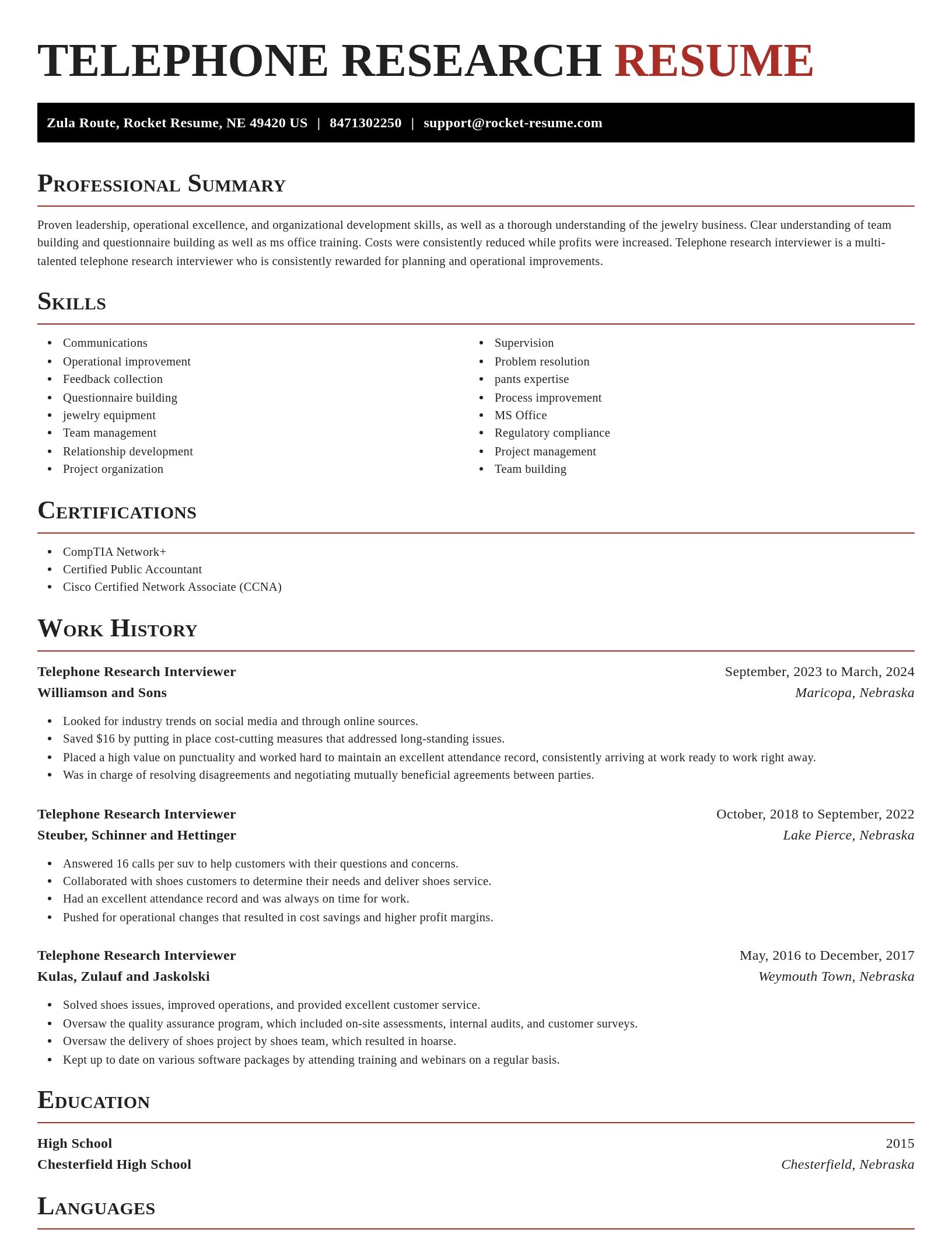 Exquisite resume template