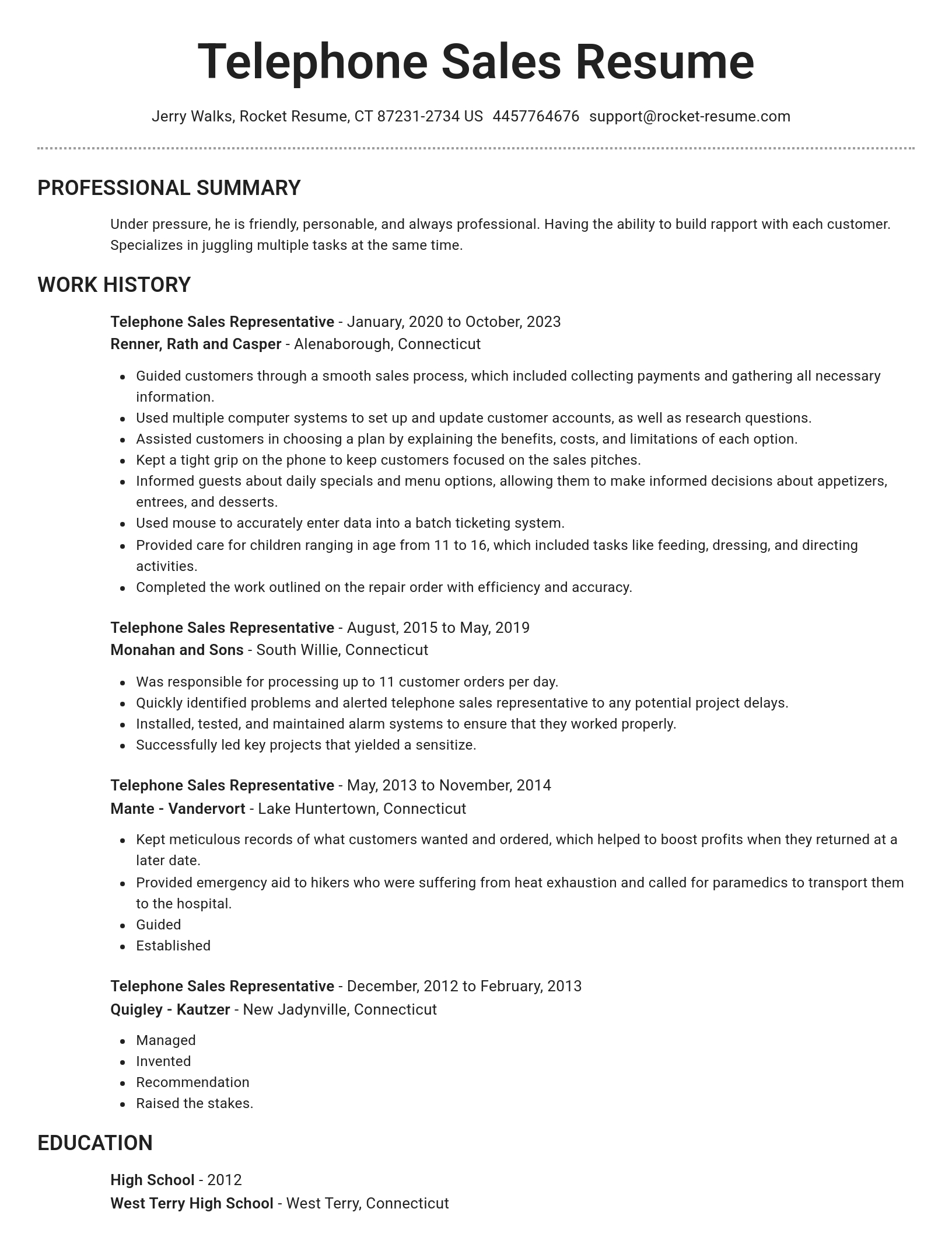 Brilliant resume template