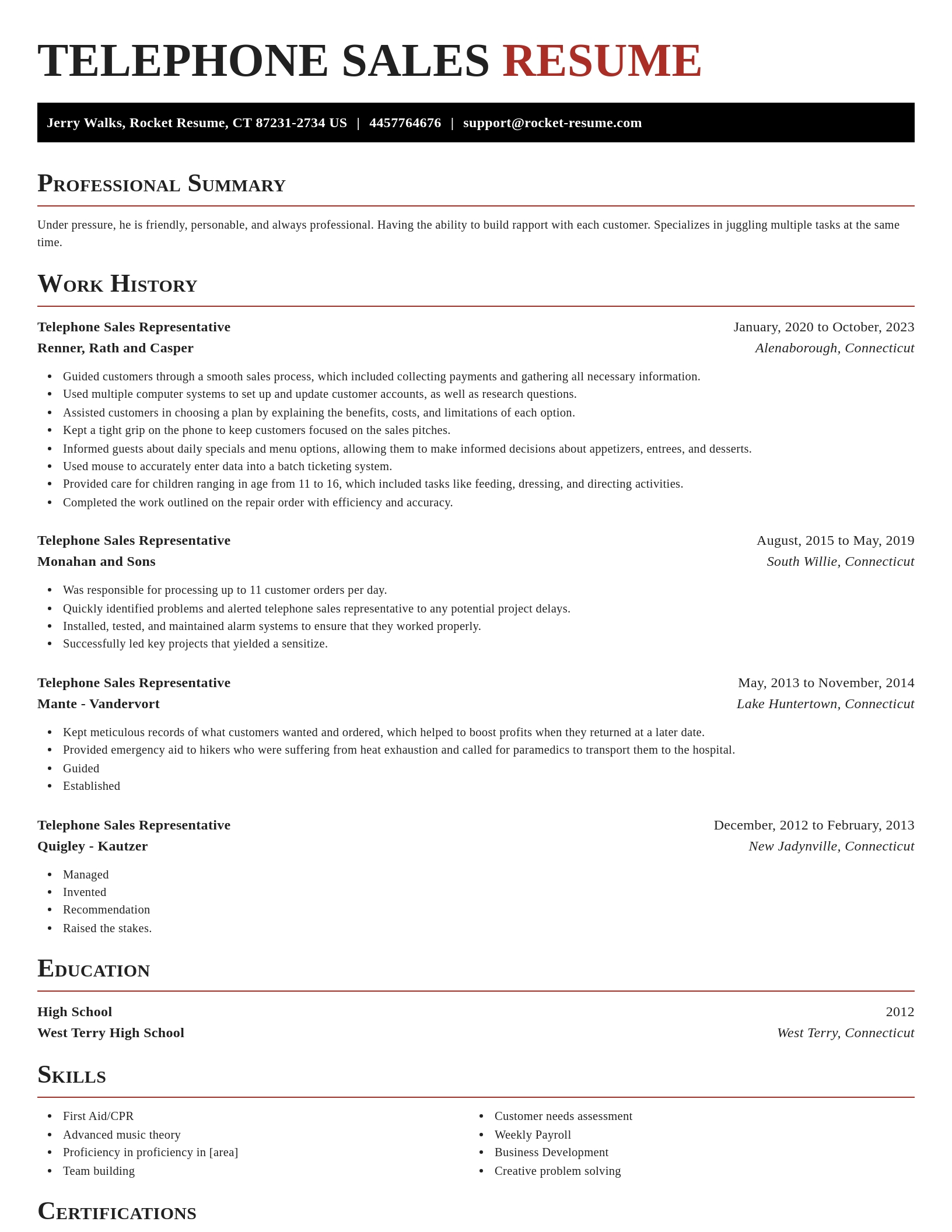 Exquisite resume template