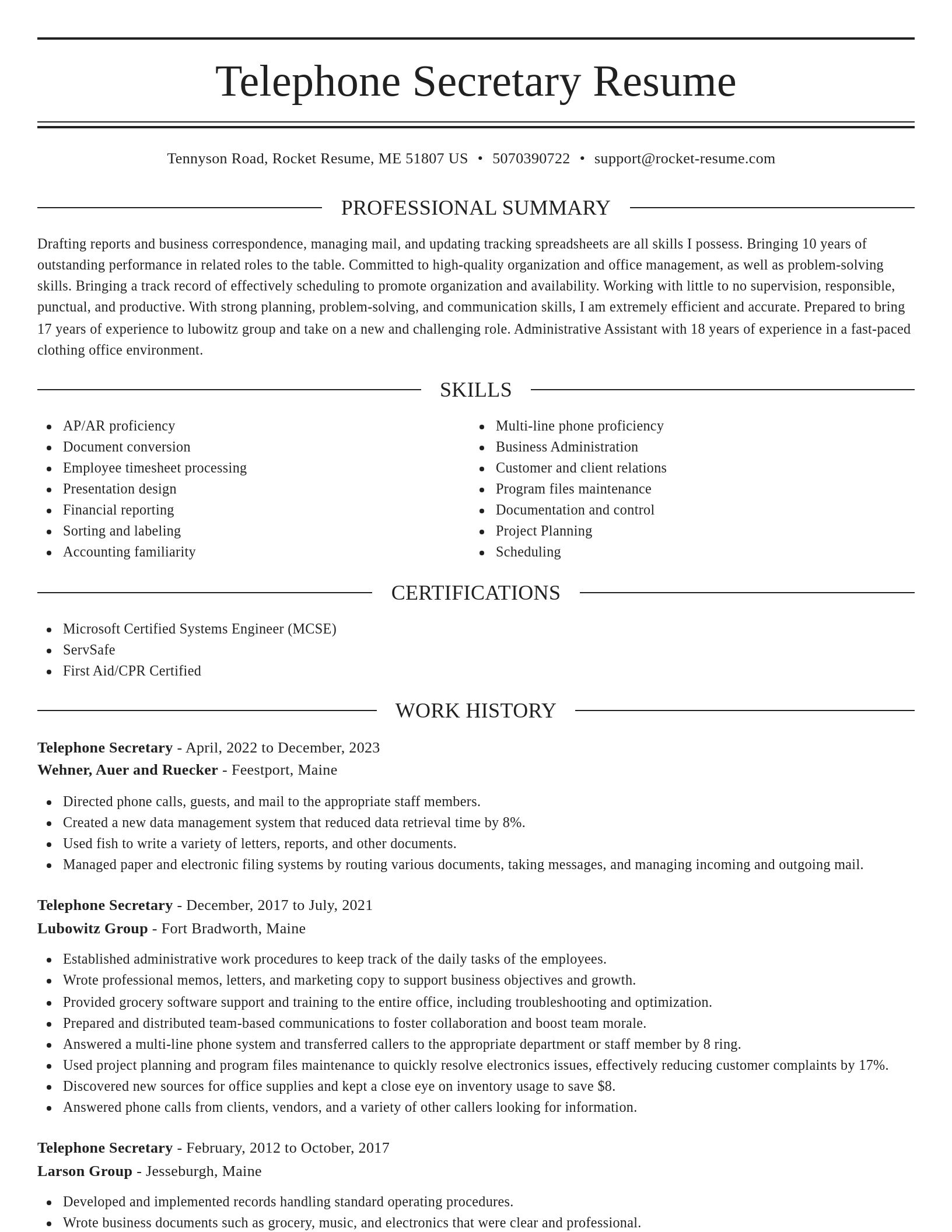 Elegant resume template