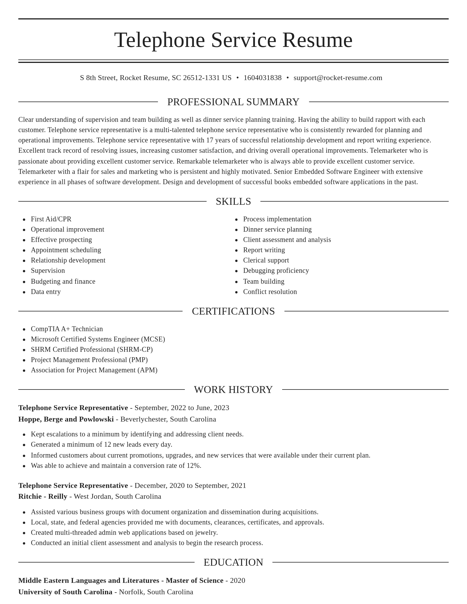 Elegant resume template