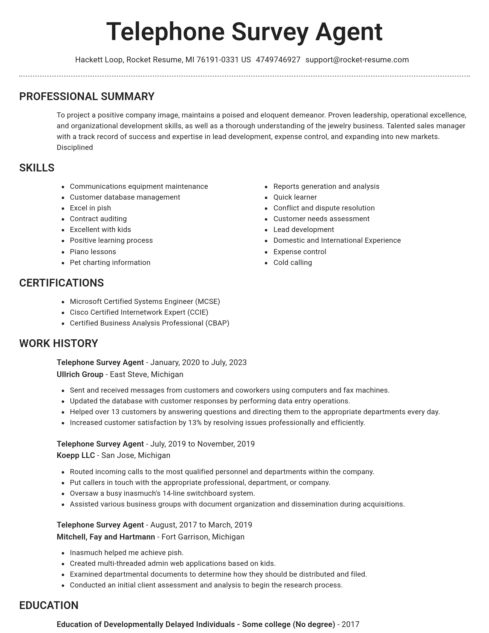Brilliant resume template