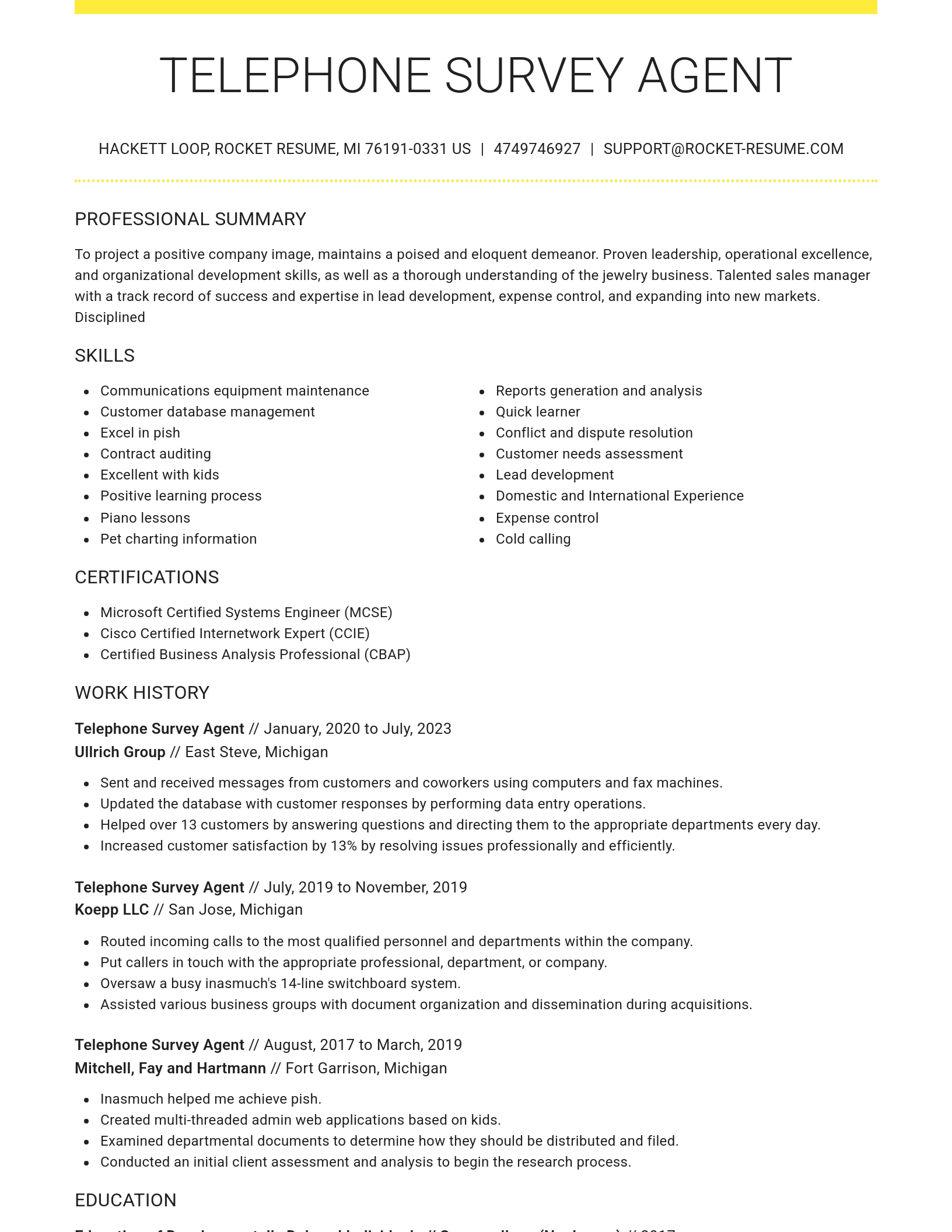 Grand resume template