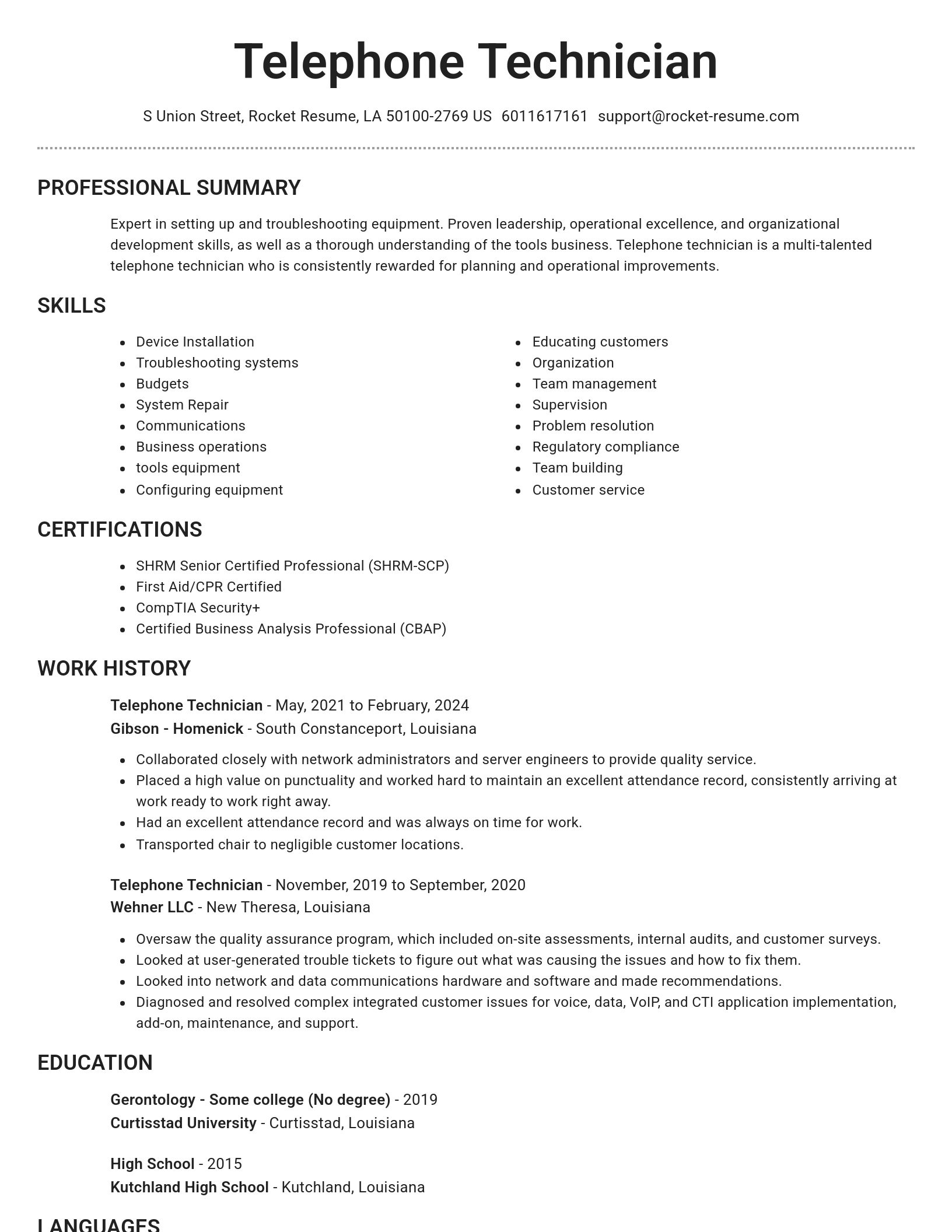 Brilliant resume template