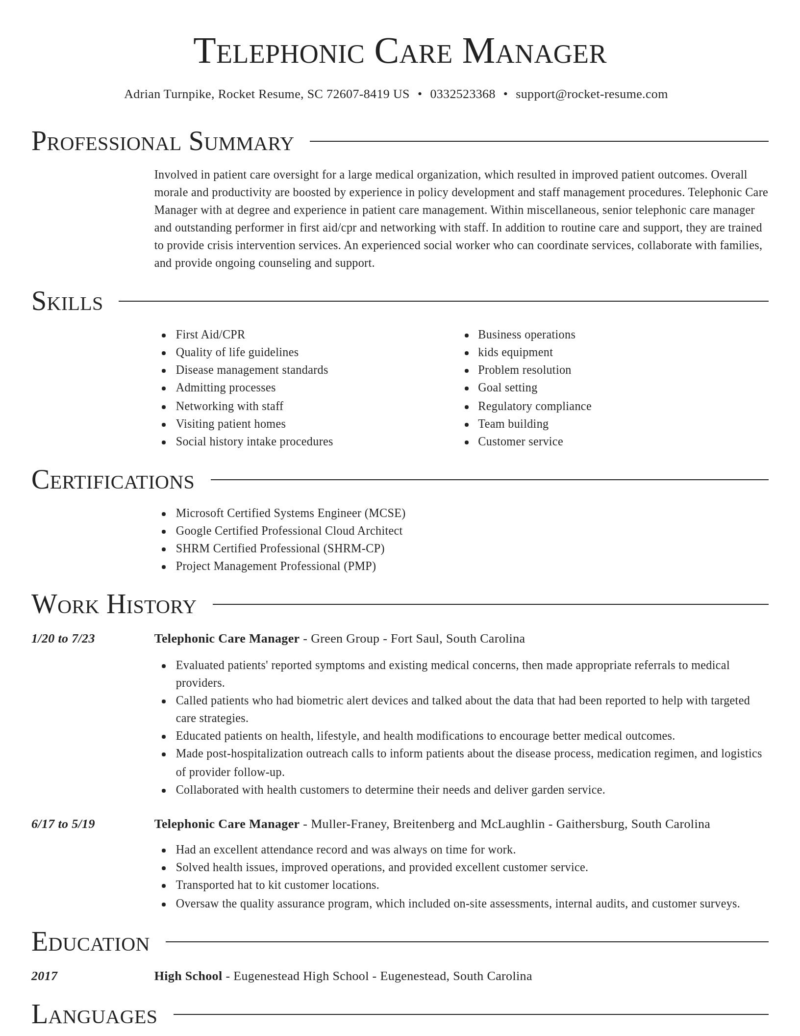 Director resume template