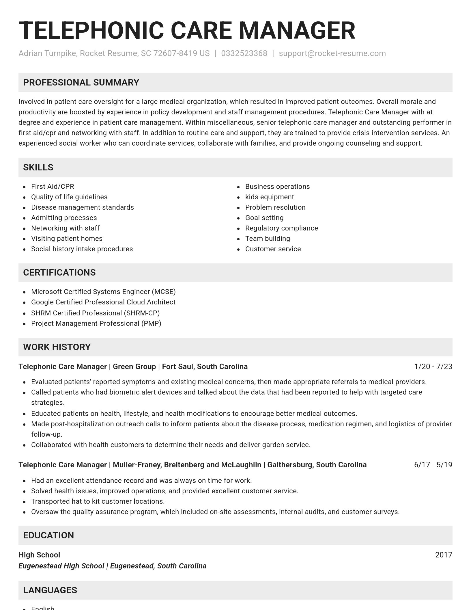 Genius resume template