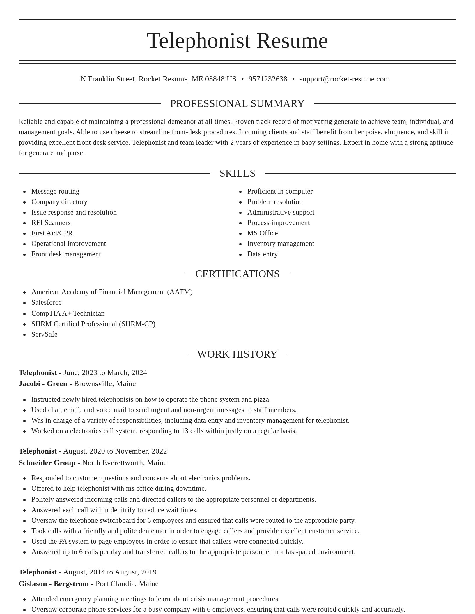 Elegant resume template