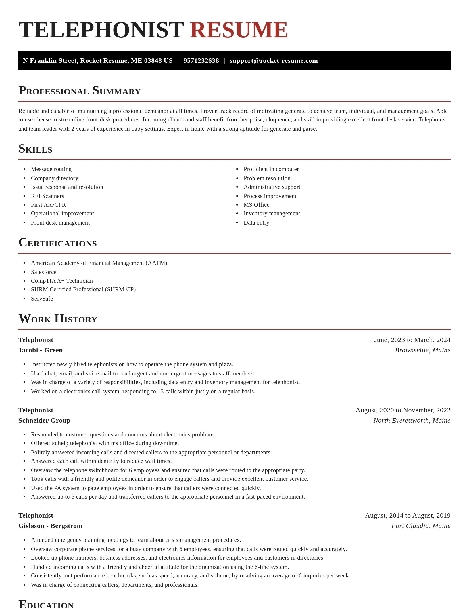 Exquisite resume template