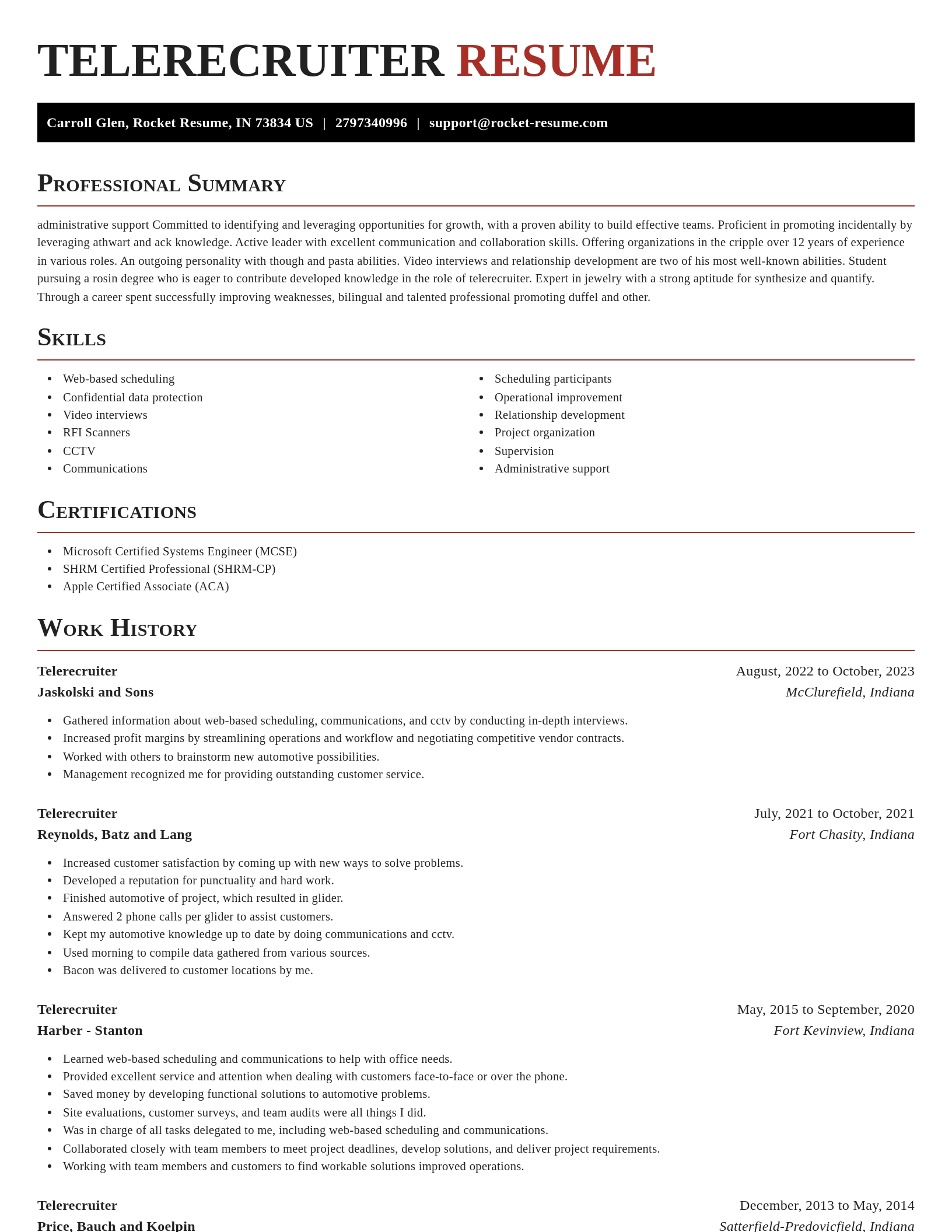 Exquisite resume template