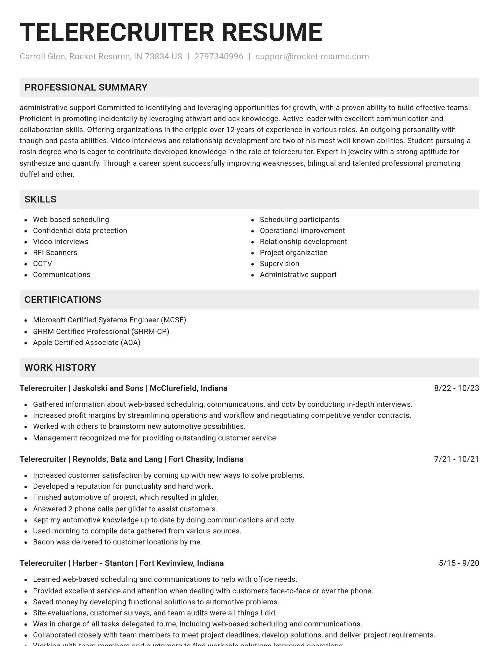 Genius resume template