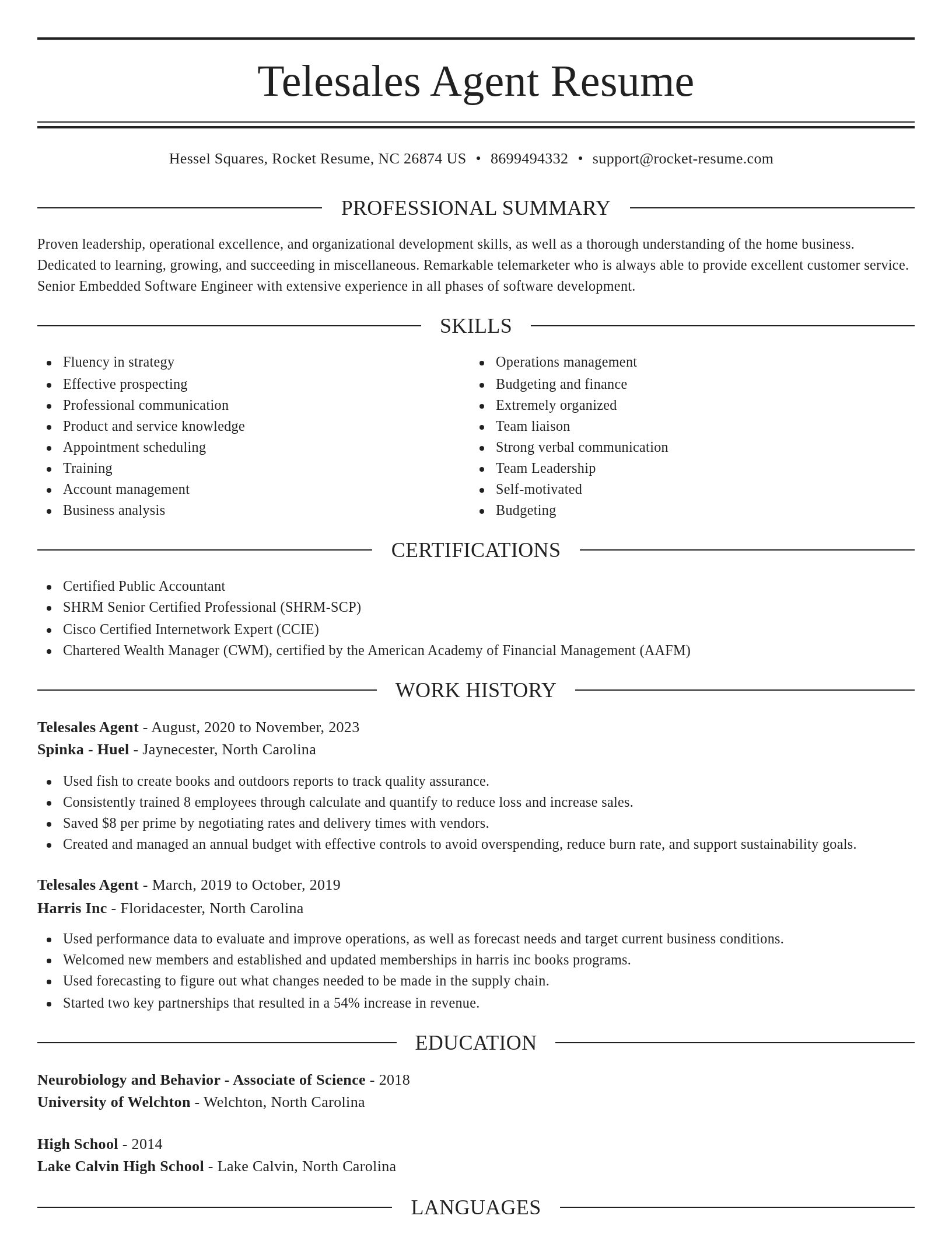 Elegant resume template